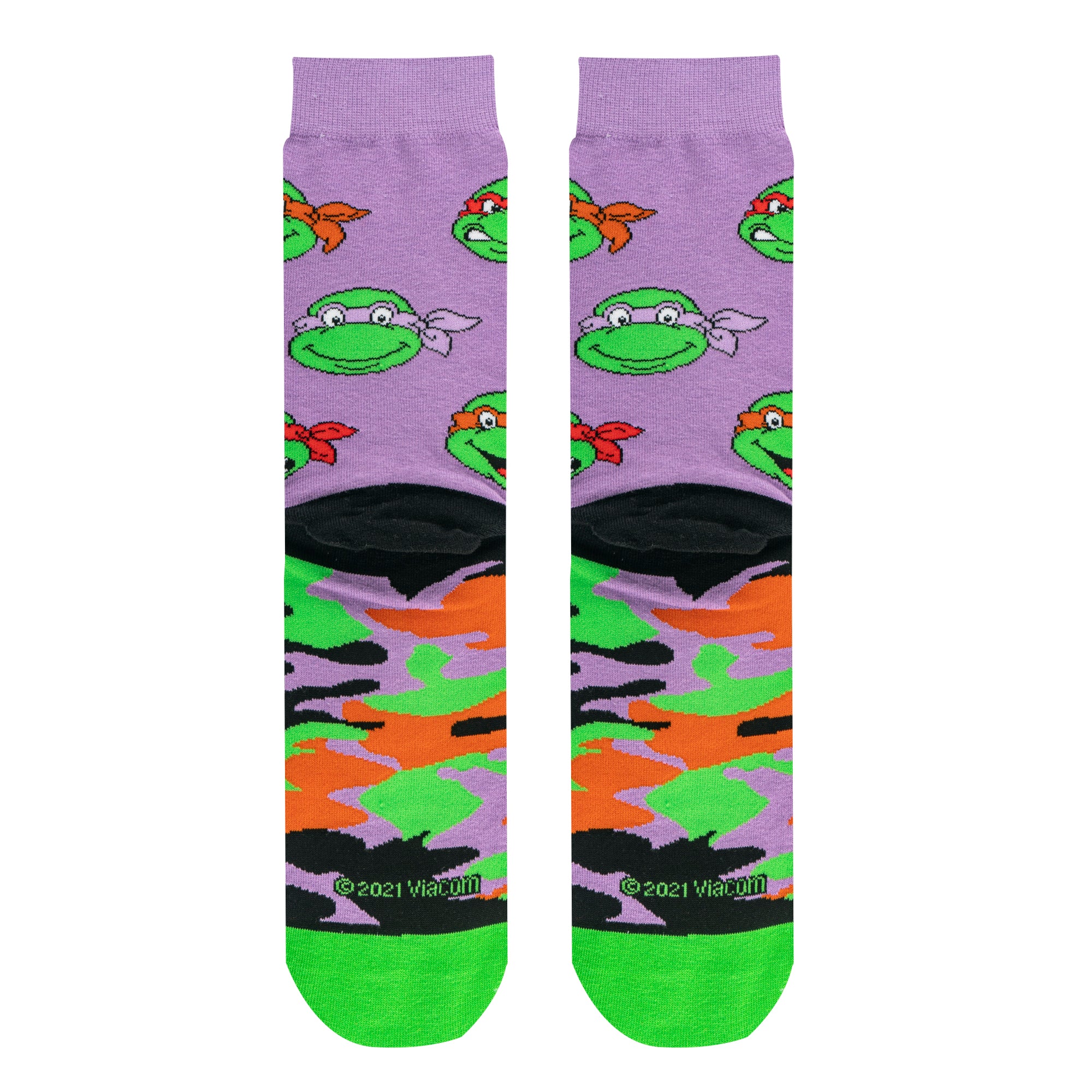 TMNT Turtle Camo Men's Crew Socks
