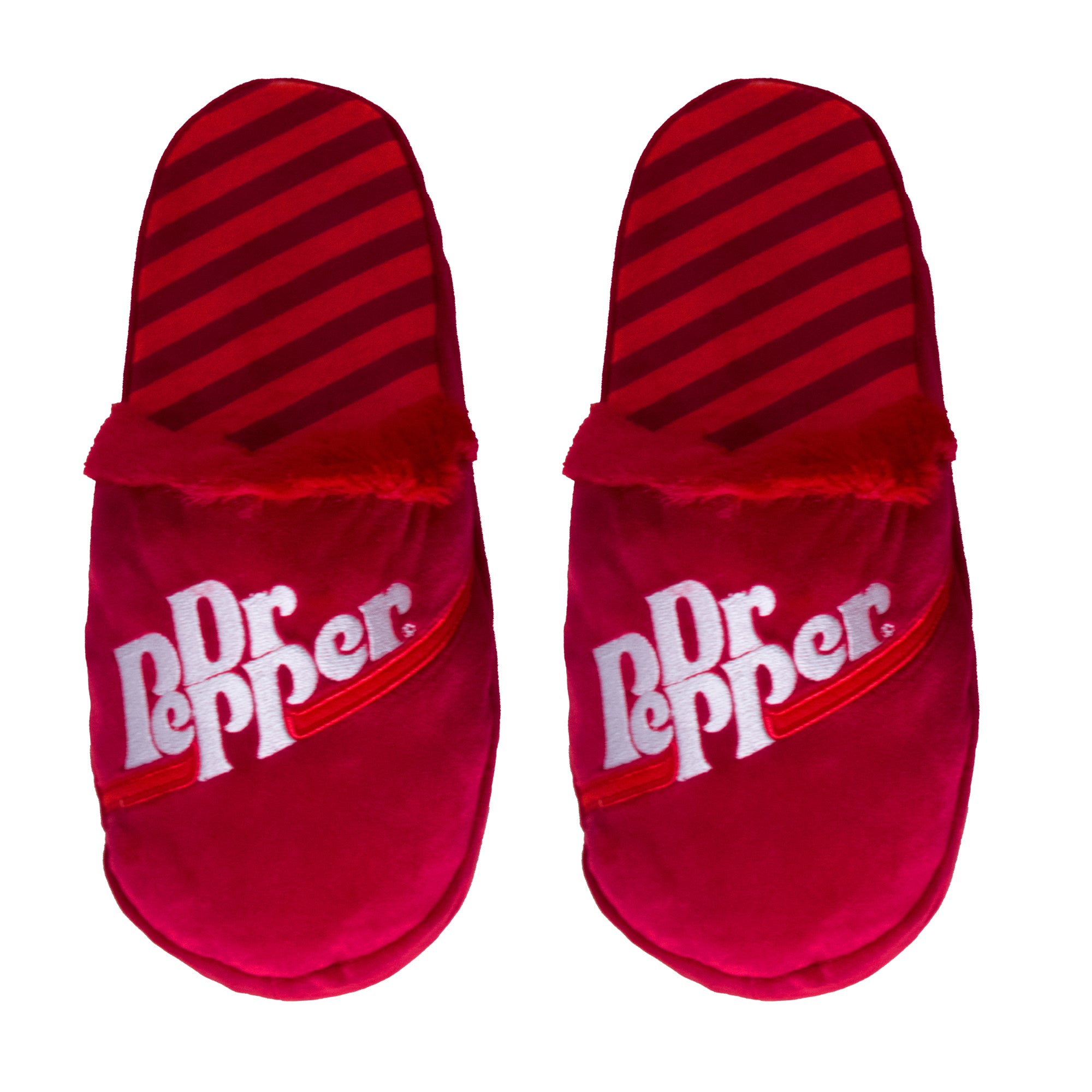 Dr Pepper Fuzzy Slip-On Slippers