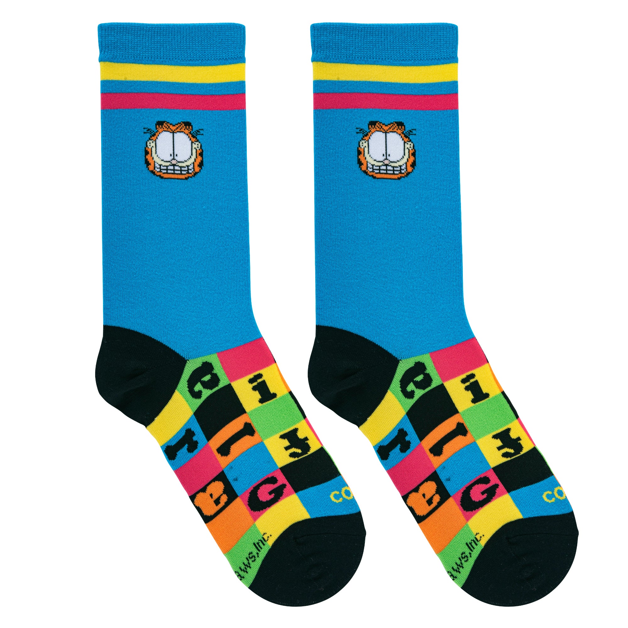 Garfield Checkerboard Women's Crew Socks