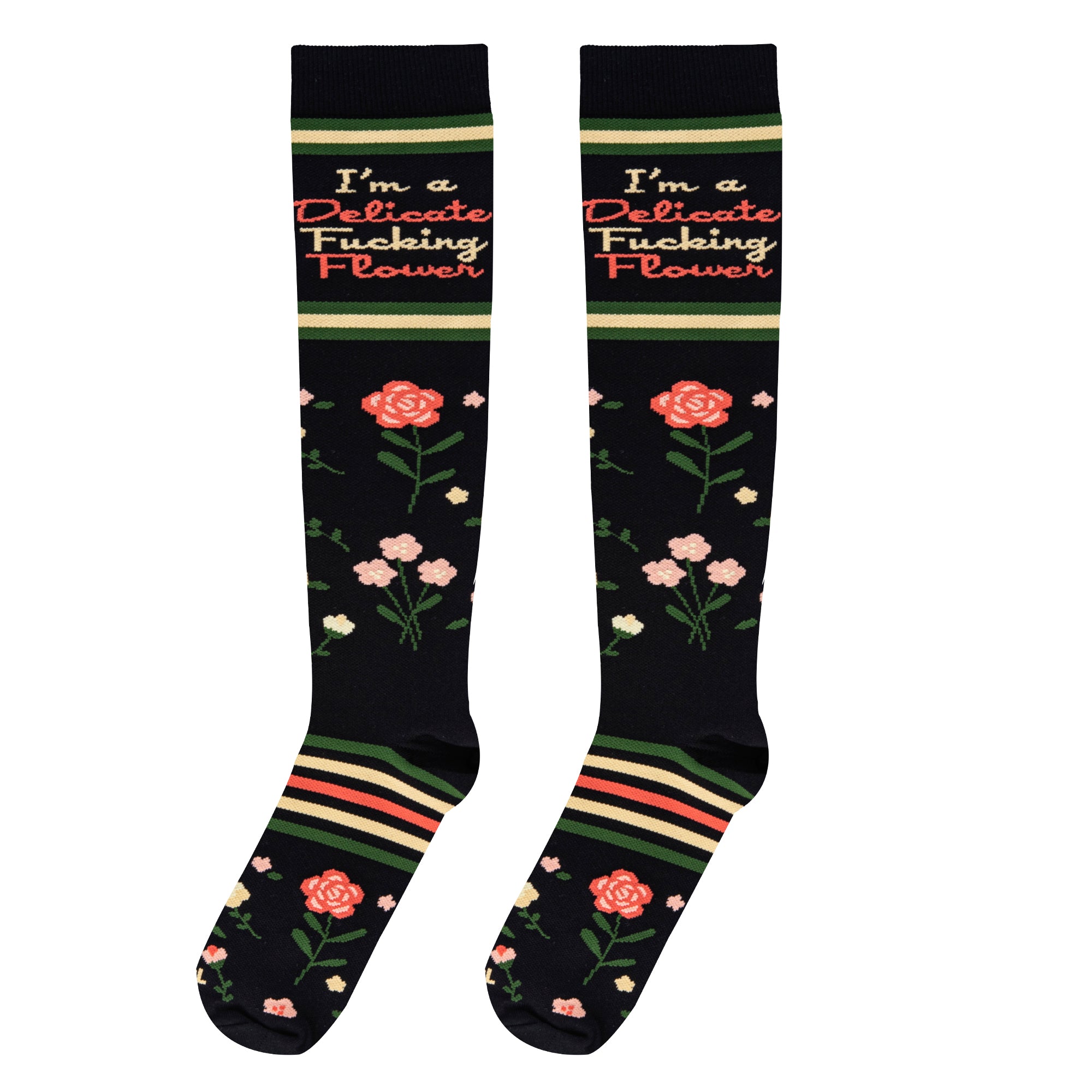 Delicate Flower Compression Socks