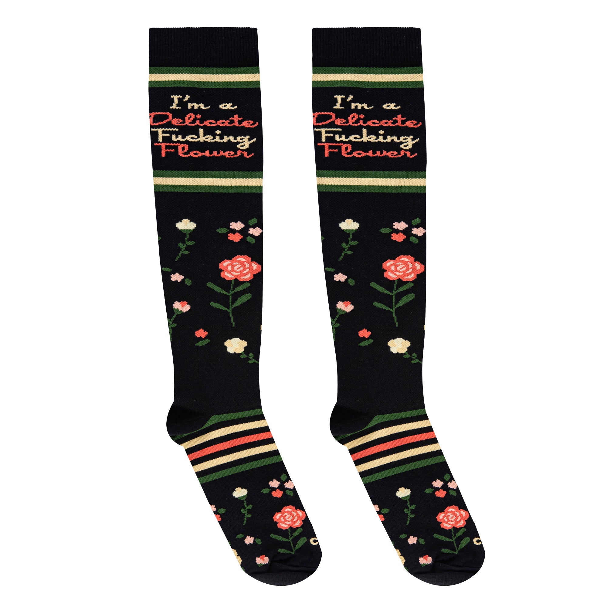 Delicate Flower Compression Socks