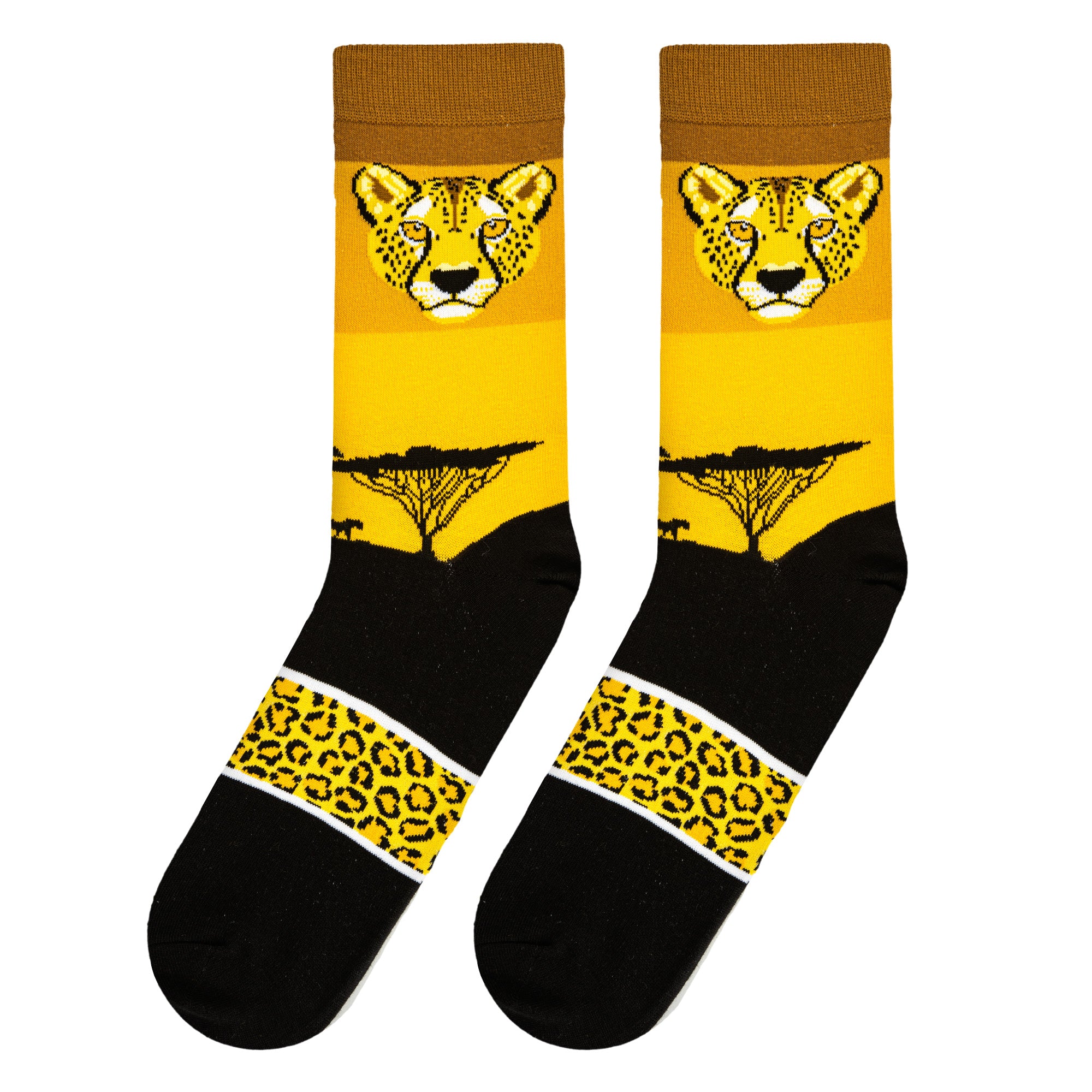 Cheetah Safari Men's Crew Socks