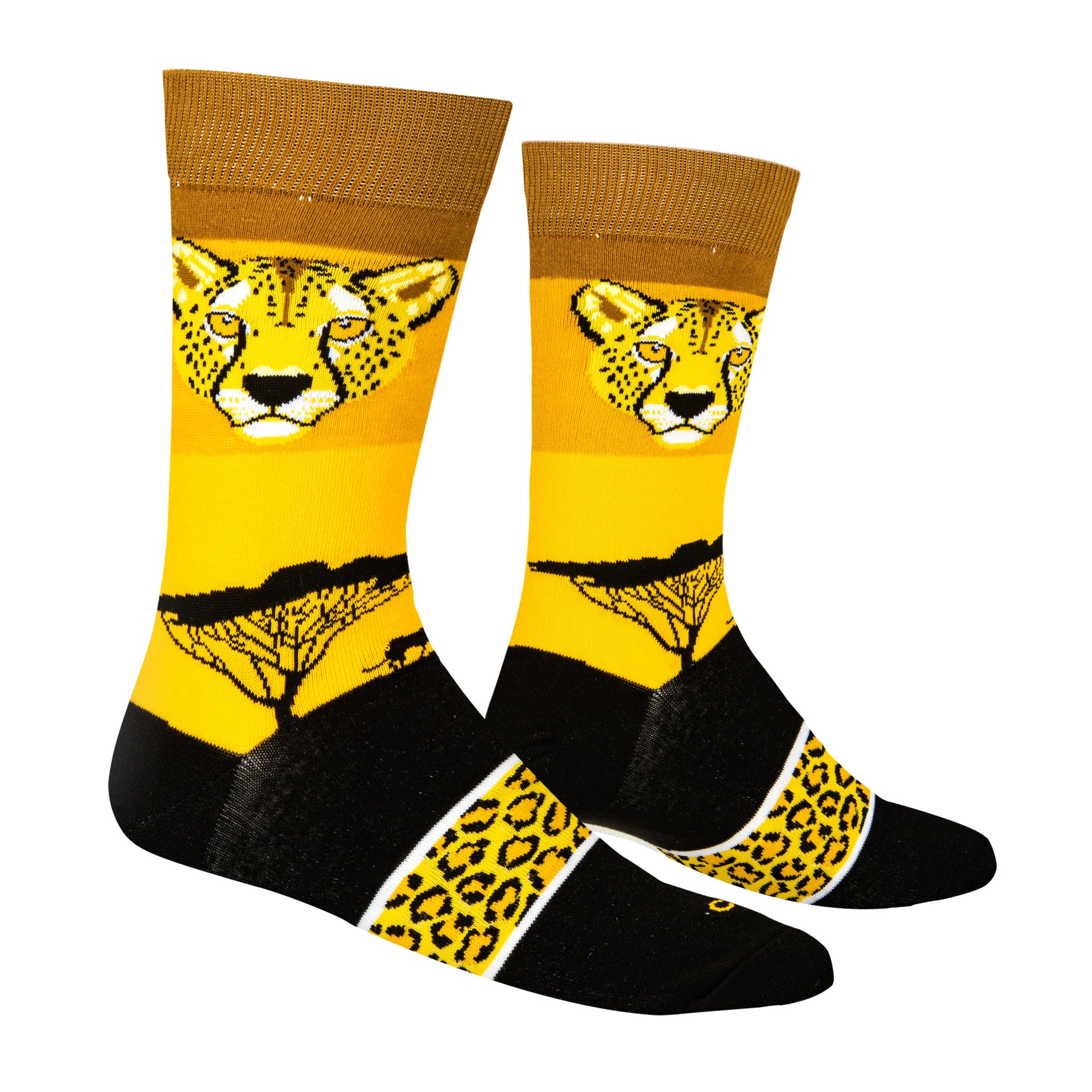 Cheetah Safari Men's Crew Socks