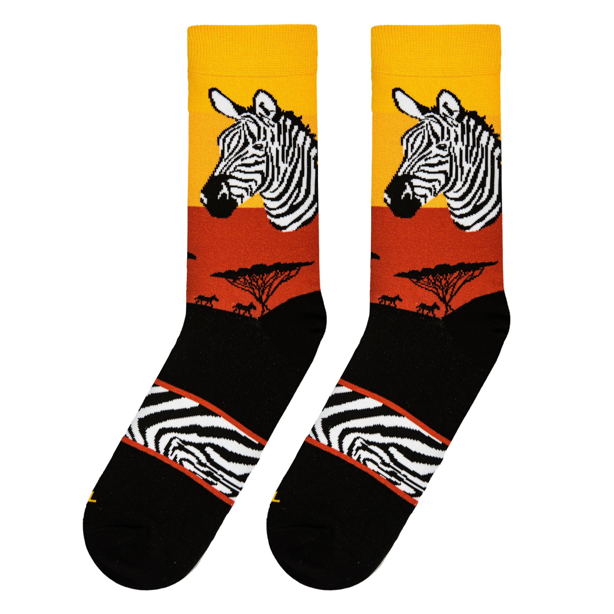 Zebra Safari Men's Crew Socks