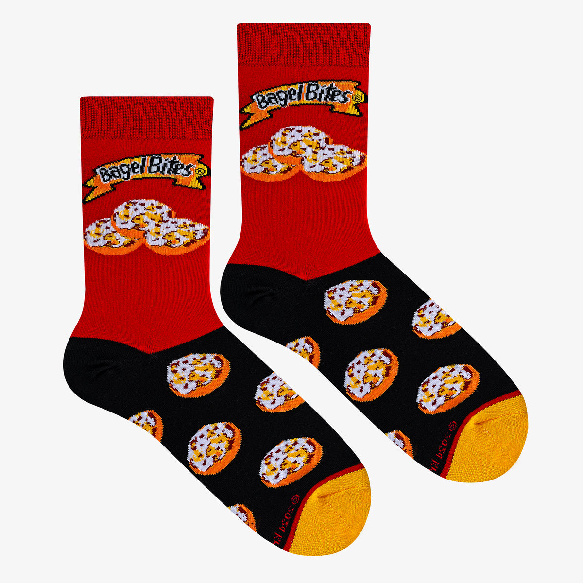 Bagel Bites Red Men's Crew Socks