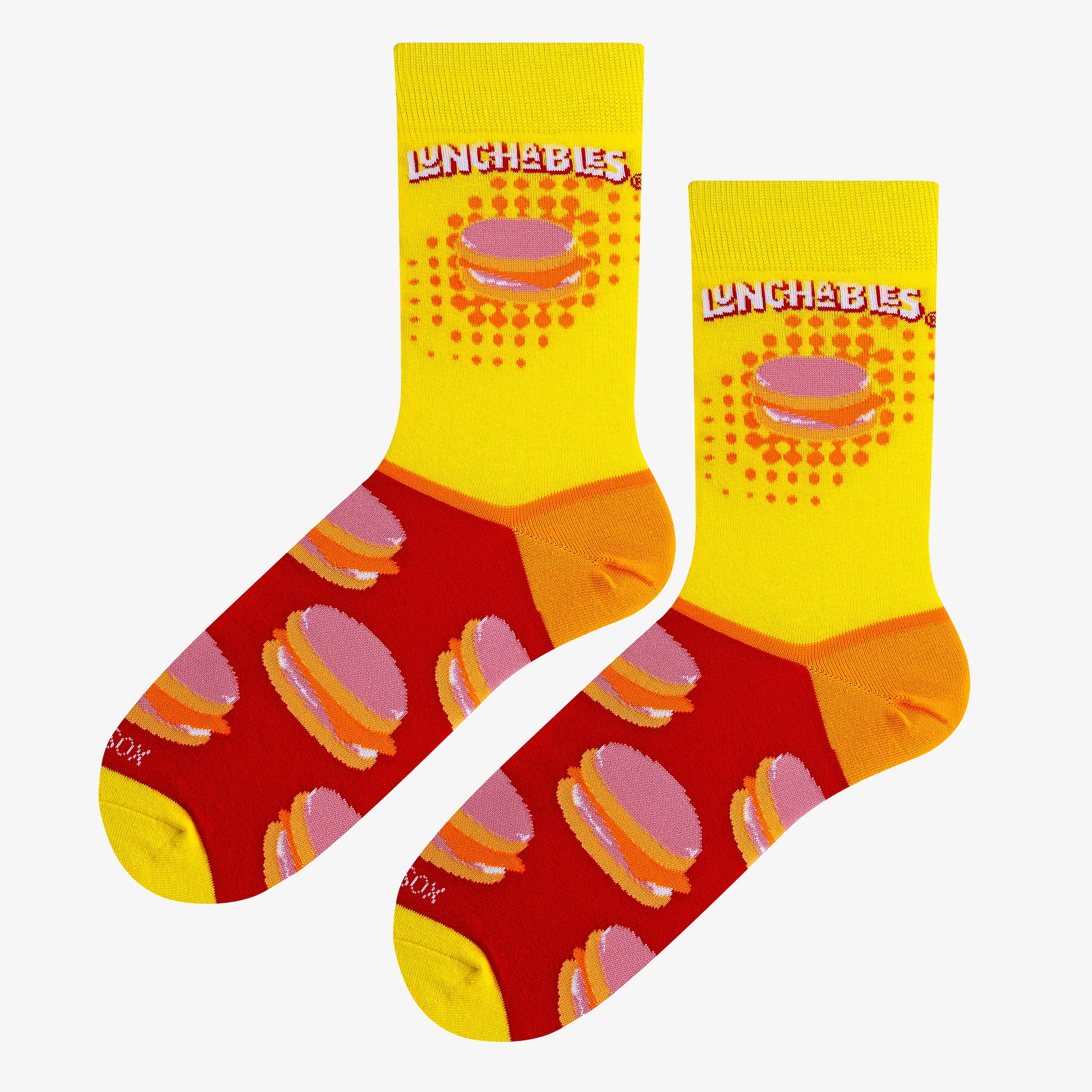 Lunchables Yellow Men's Crew Socks