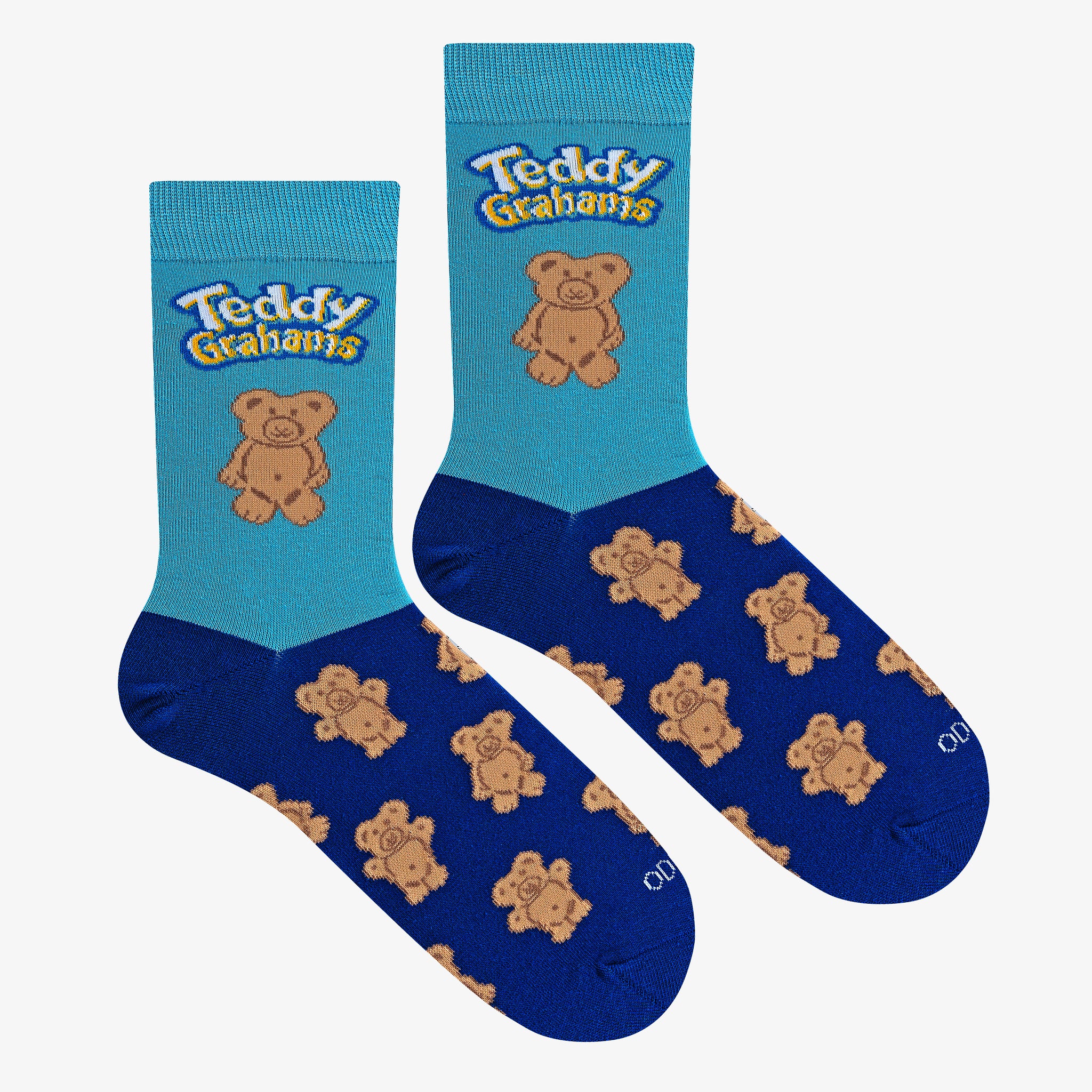 Teddy Grahams Blue Men's Crew Socks