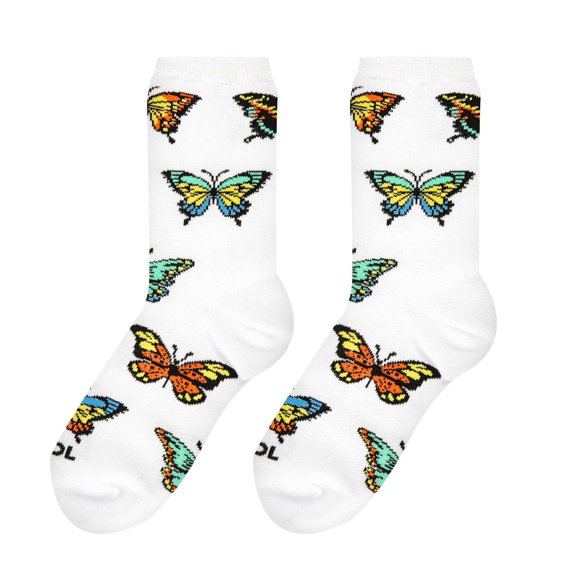 Butterflies Big Kids Crew Socks