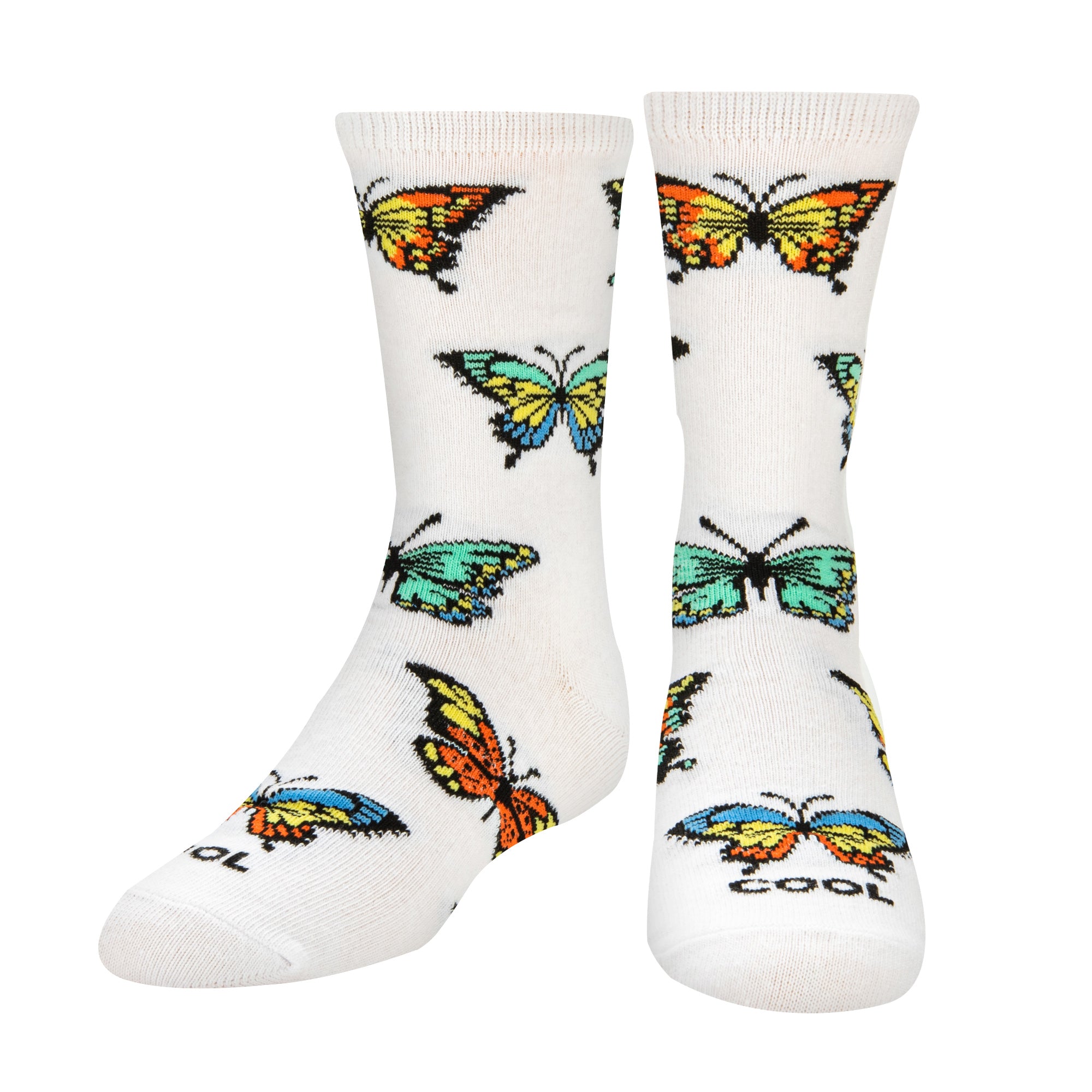 Butterflies Big Kids Crew Socks