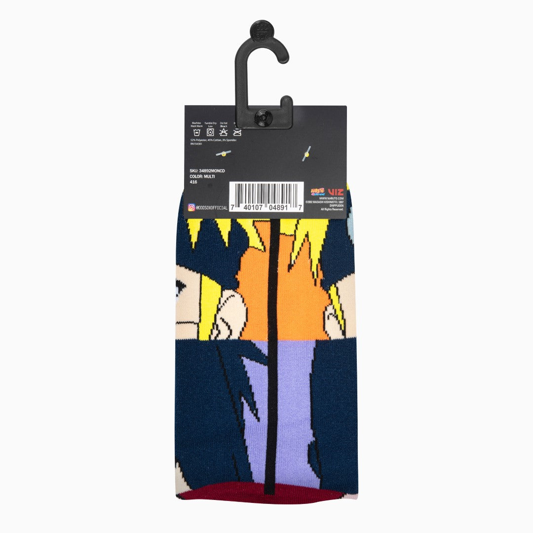 Naruto Faces Mash Up Men's Crew Socks