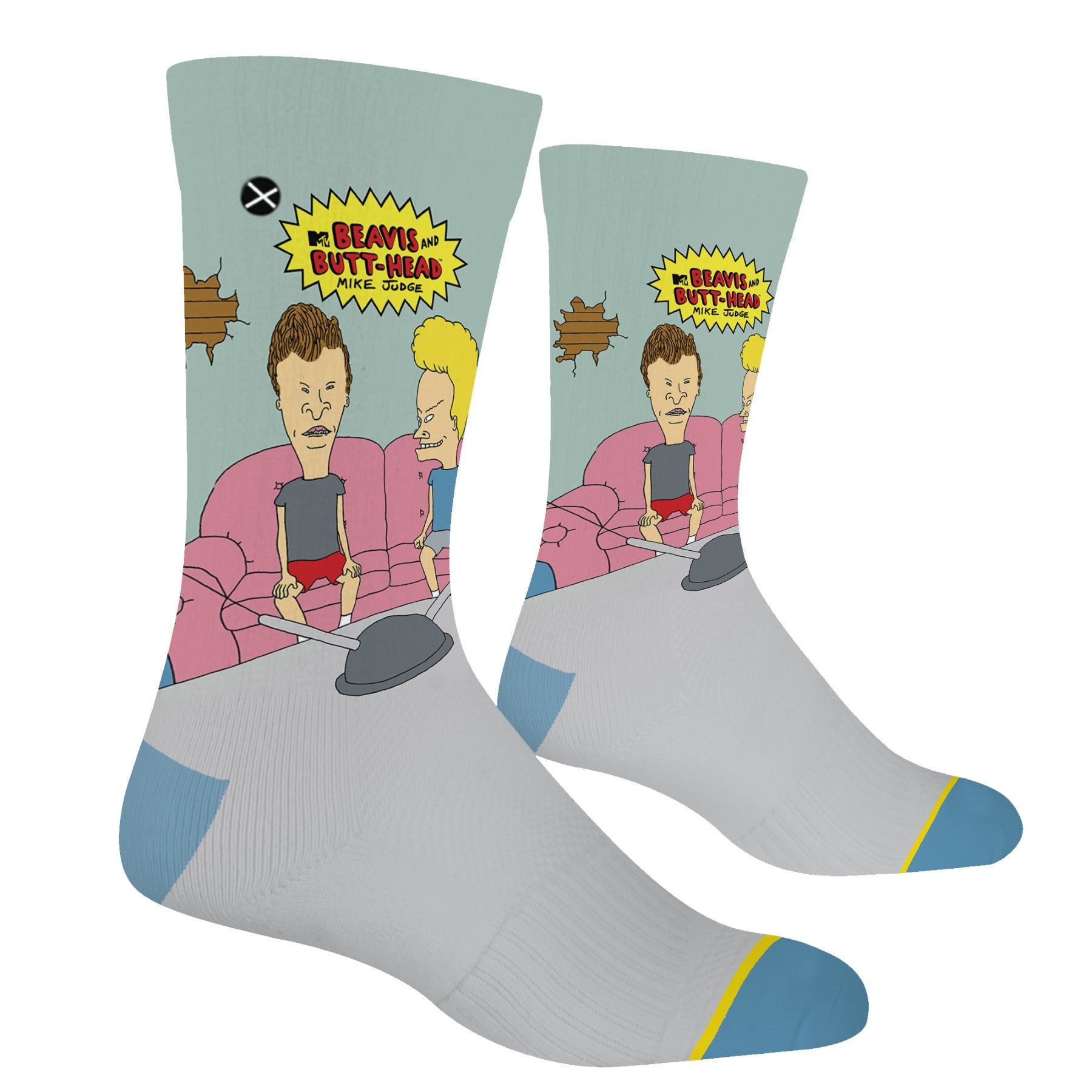 Beavis and Butt-Head Couch Men's Crew Socks