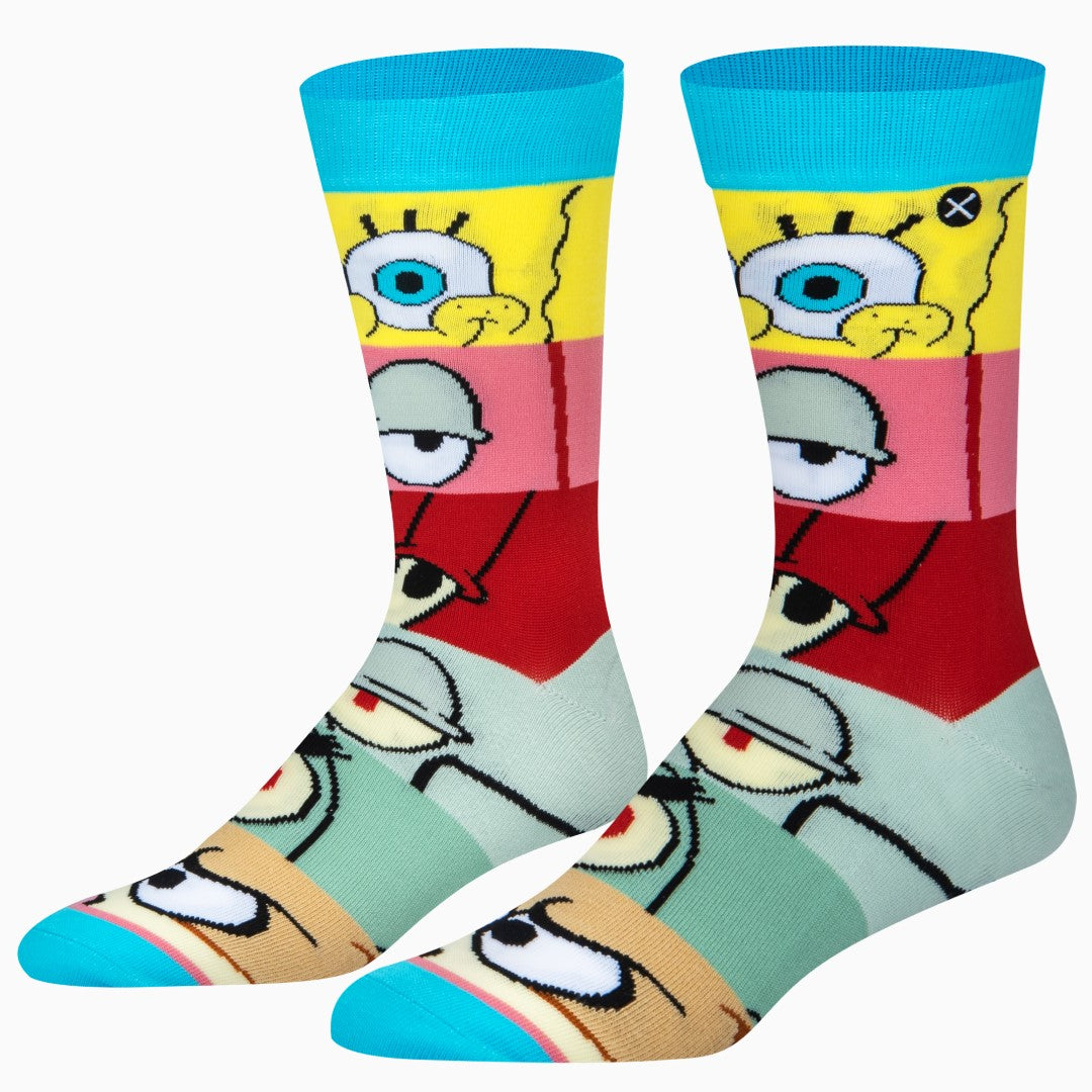 SpongeBob Mashup Men's Crew Socks