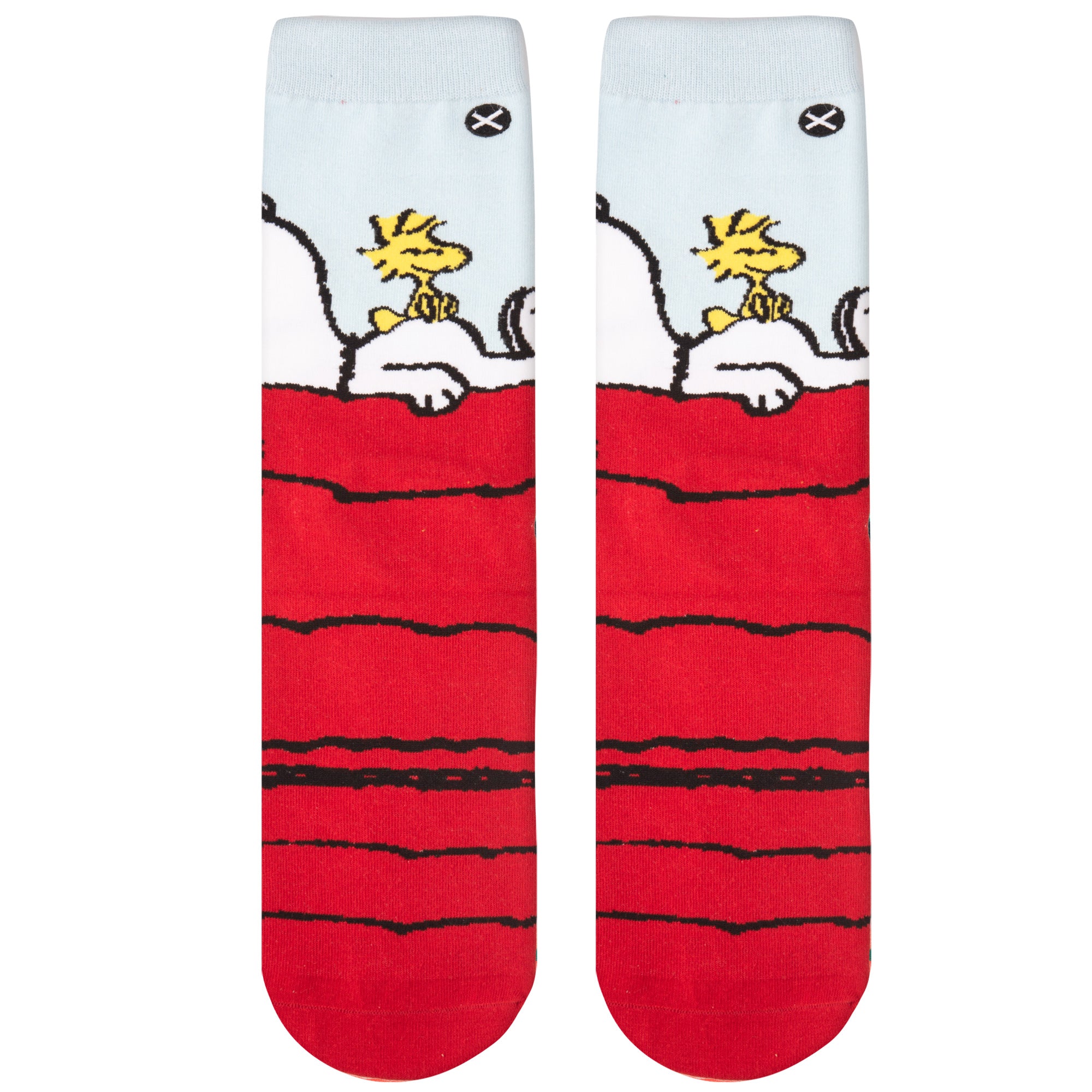 Snoopy & Woodstock On The Dog House Crew Socks