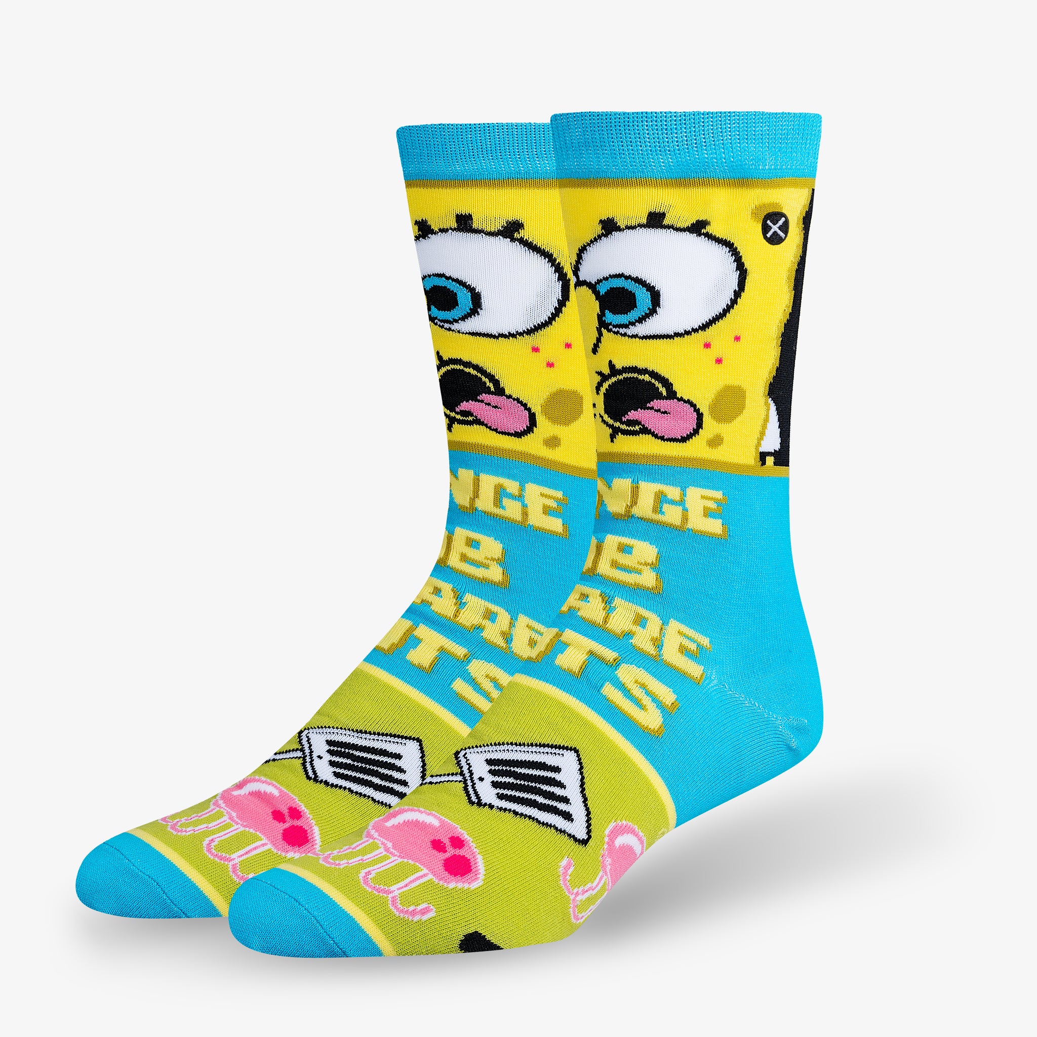 SpongeBob Mash-Up Men's Crew Socks