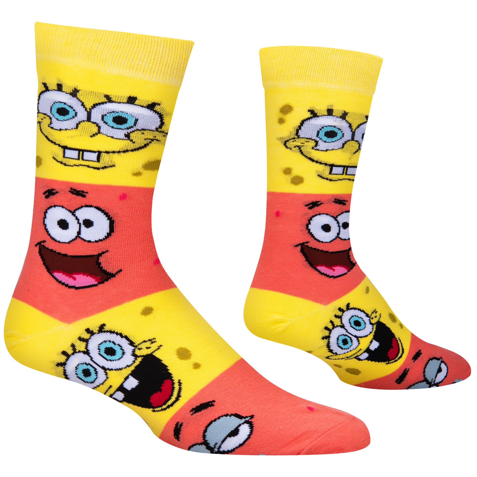 SpongeBob & Patrick Smiley Men's Crew Socks