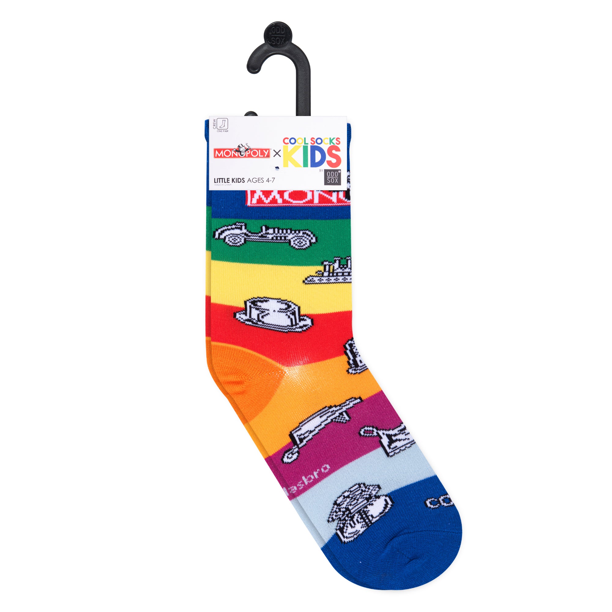 Monopoly Pieces Little Kids Crew Socks