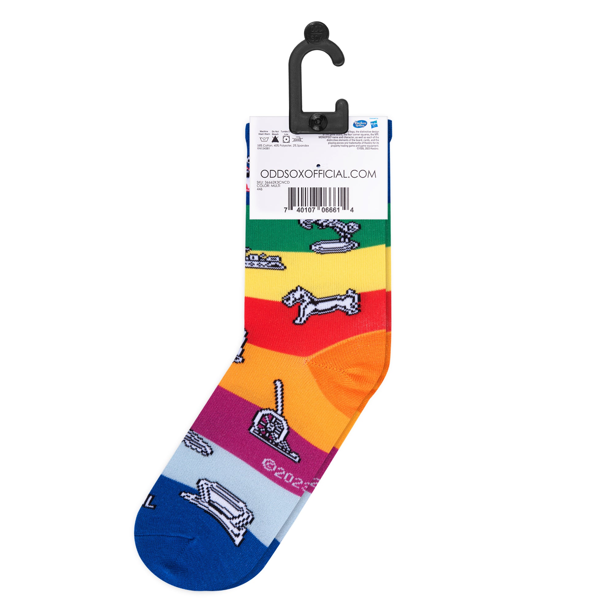 Monopoly Pieces Little Kids Crew Socks
