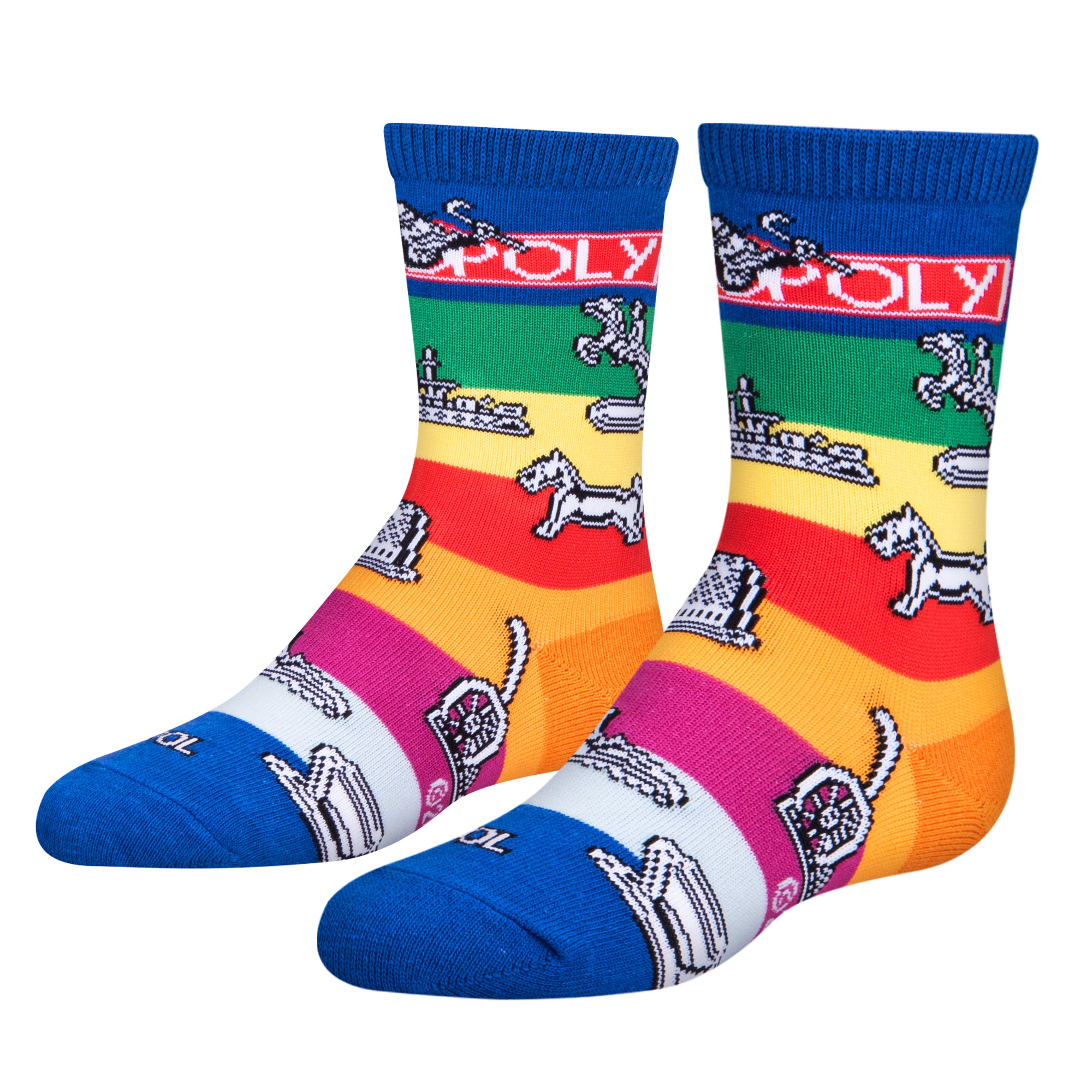 Monopoly Pieces Little Kids Crew Socks