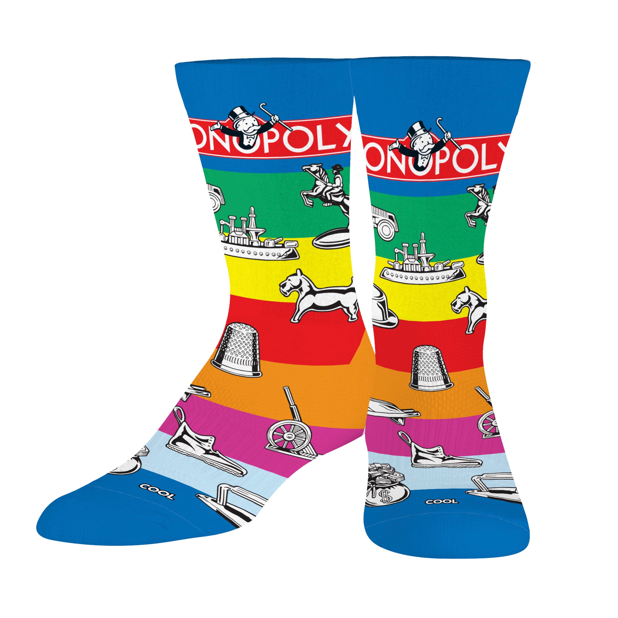 Monopoly Pieces Little Kids Crew Socks