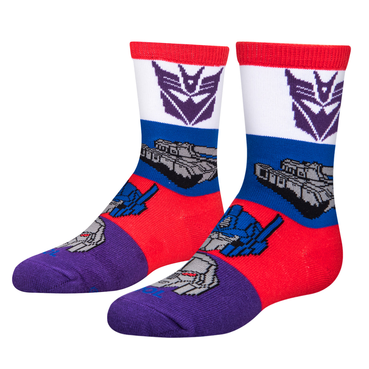 Prime Vs Megatron Little Kids Crew Socks