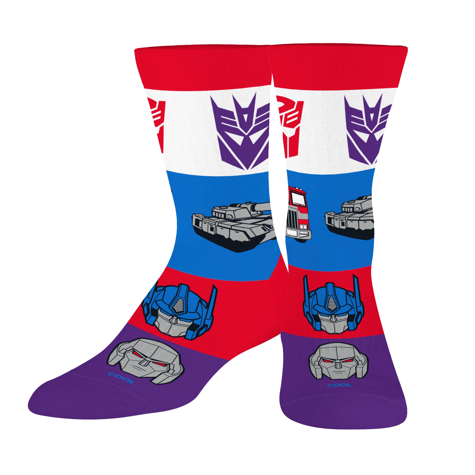 Prime Vs Megatron Little Kids Crew Socks