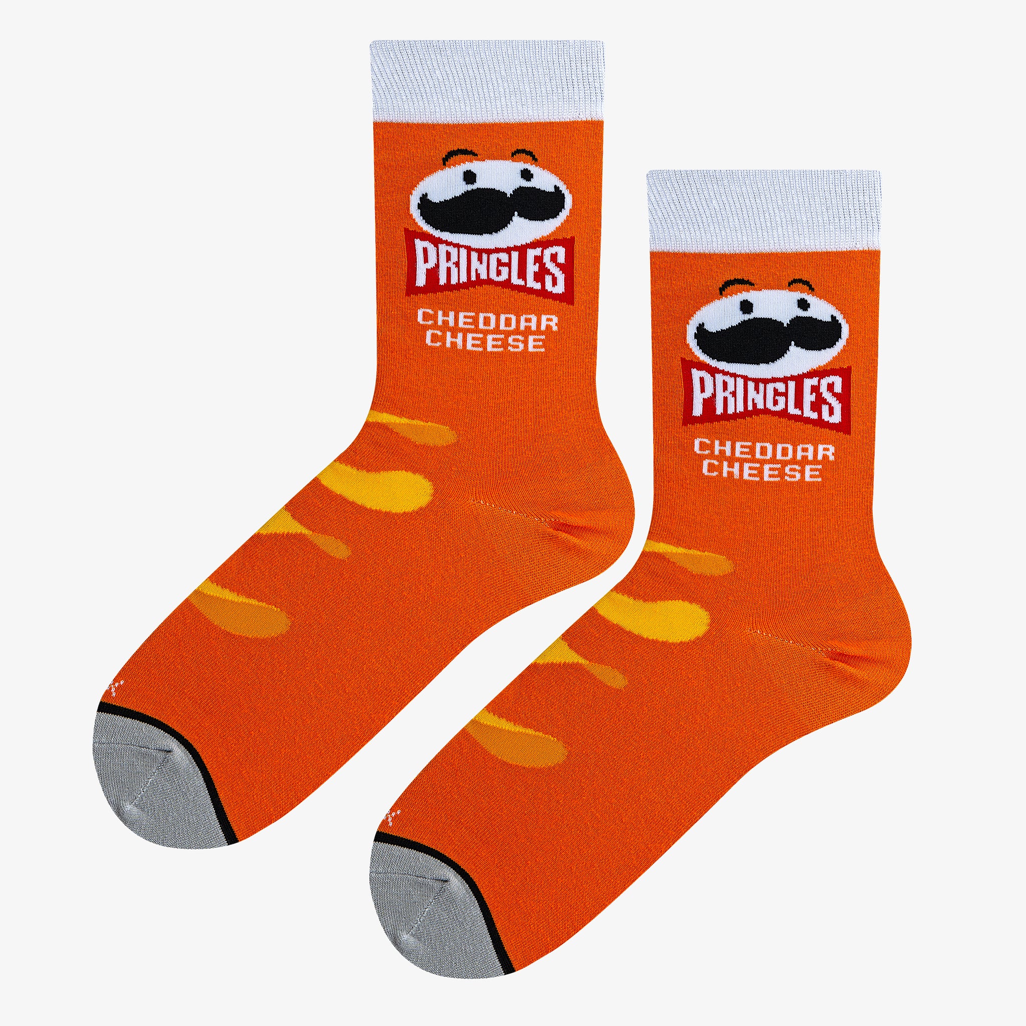 Pringles Cheddar Cheese Orange Men's Crew Socks