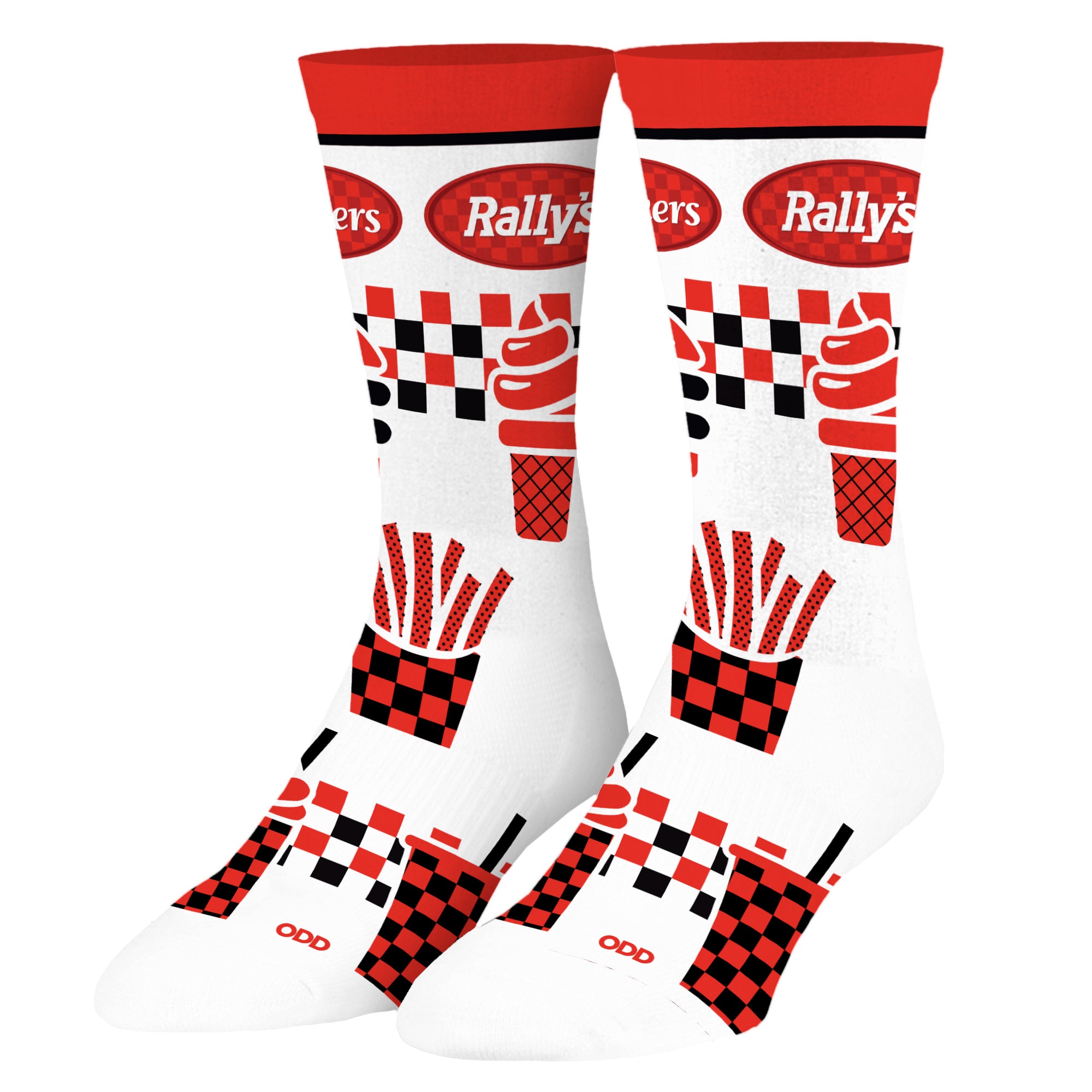 Checkers & Rallys Food Men's Crew Socks