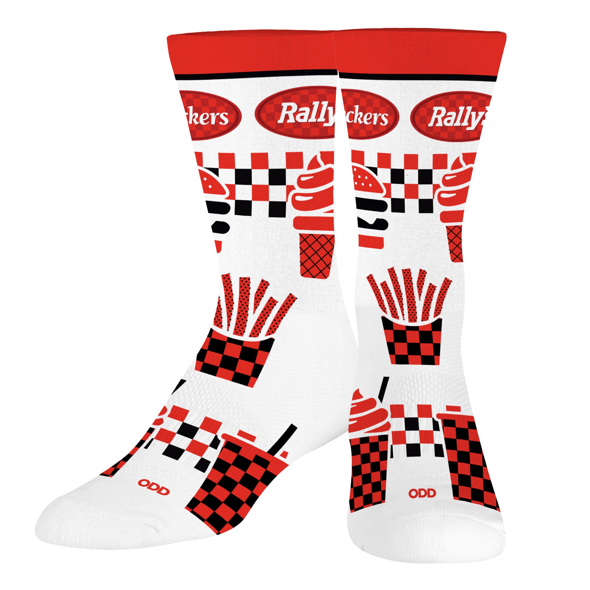Checkers & Rallys Food Men's Crew Socks