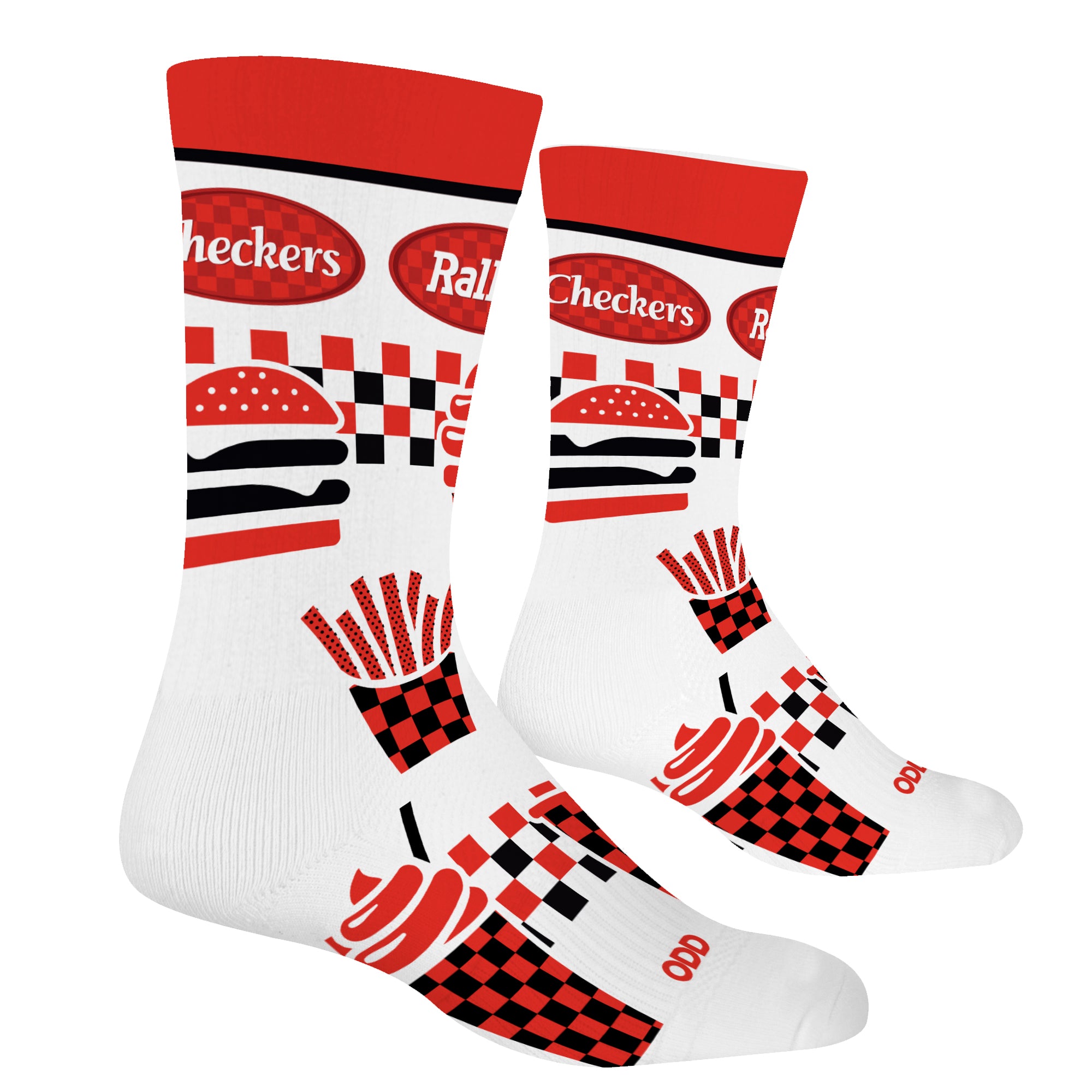 Checkers & Rallys Food Men's Crew Socks
