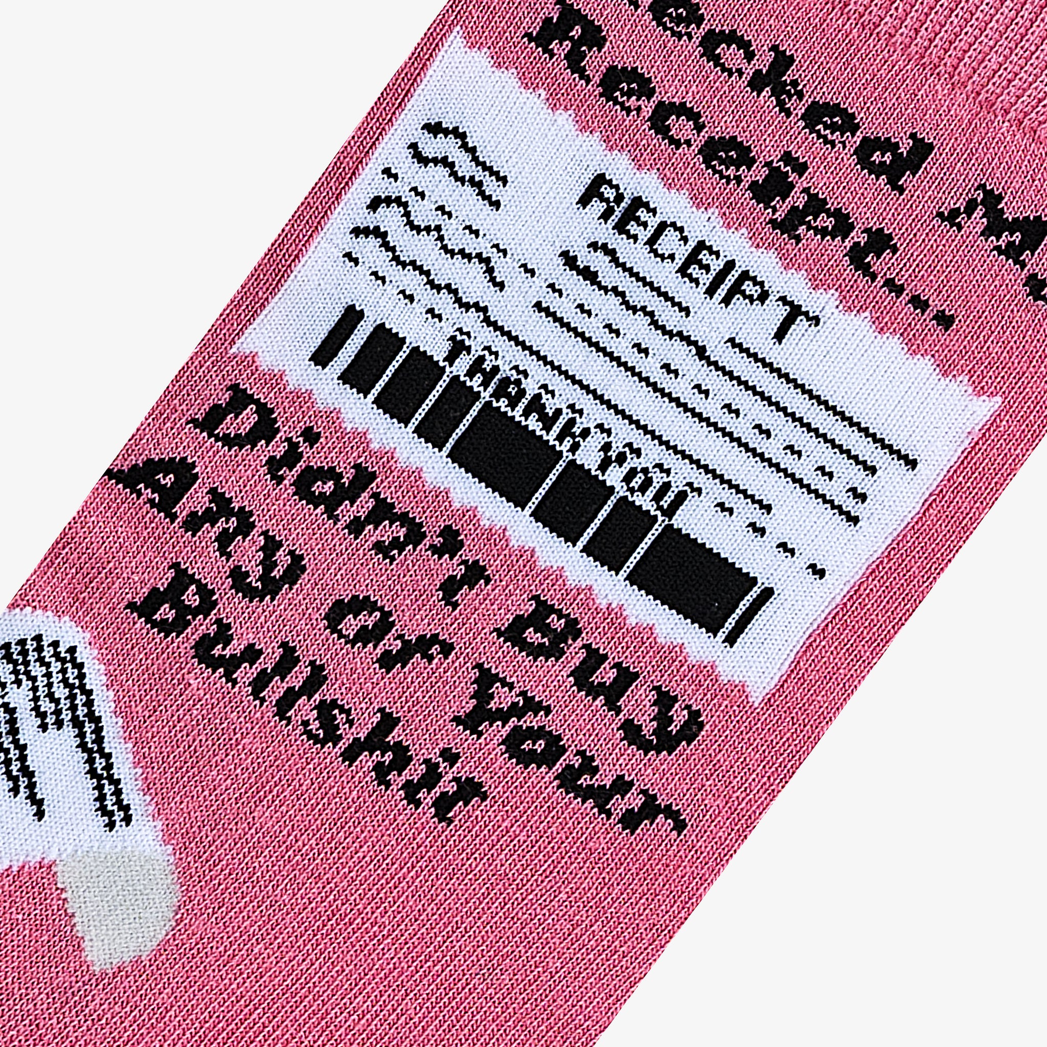 Checked My Receipt Pink Women's Crew Socks