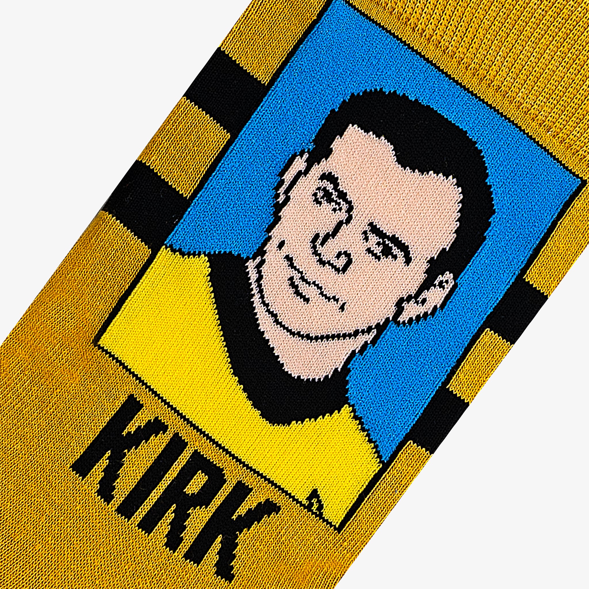Captain Kirk Portrait Yellow Men's Crew Socks