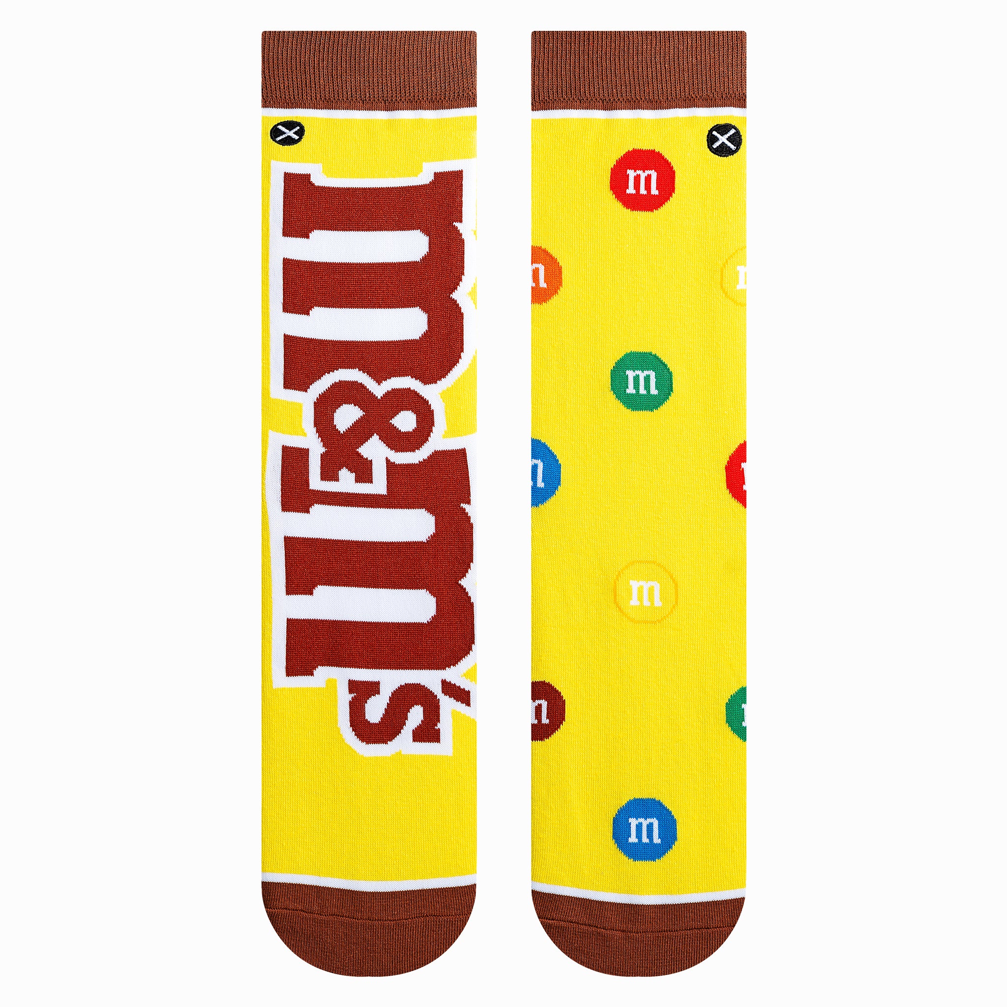 Peanut M&M Split Yellow Men's Crew Socks
