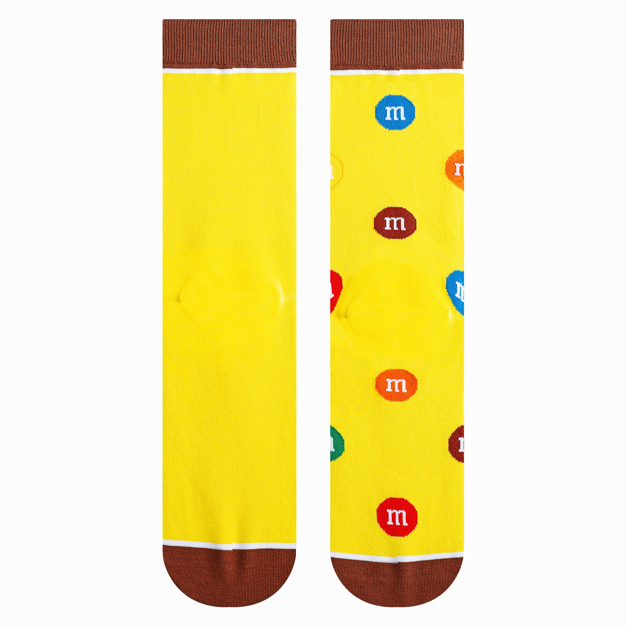 Peanut M&M Split Yellow Men's Crew Socks