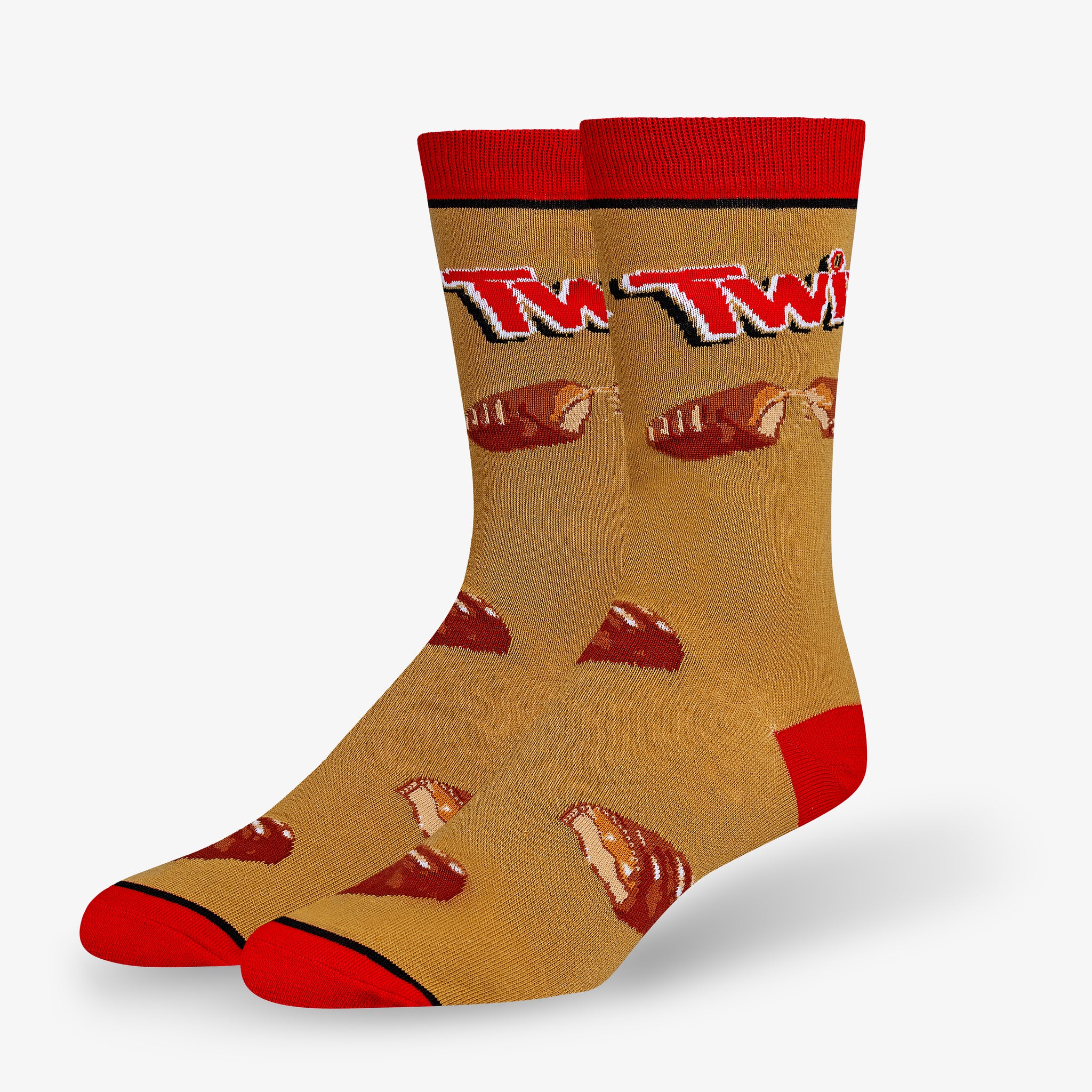 Twix Break Brown Men's Crew Socks