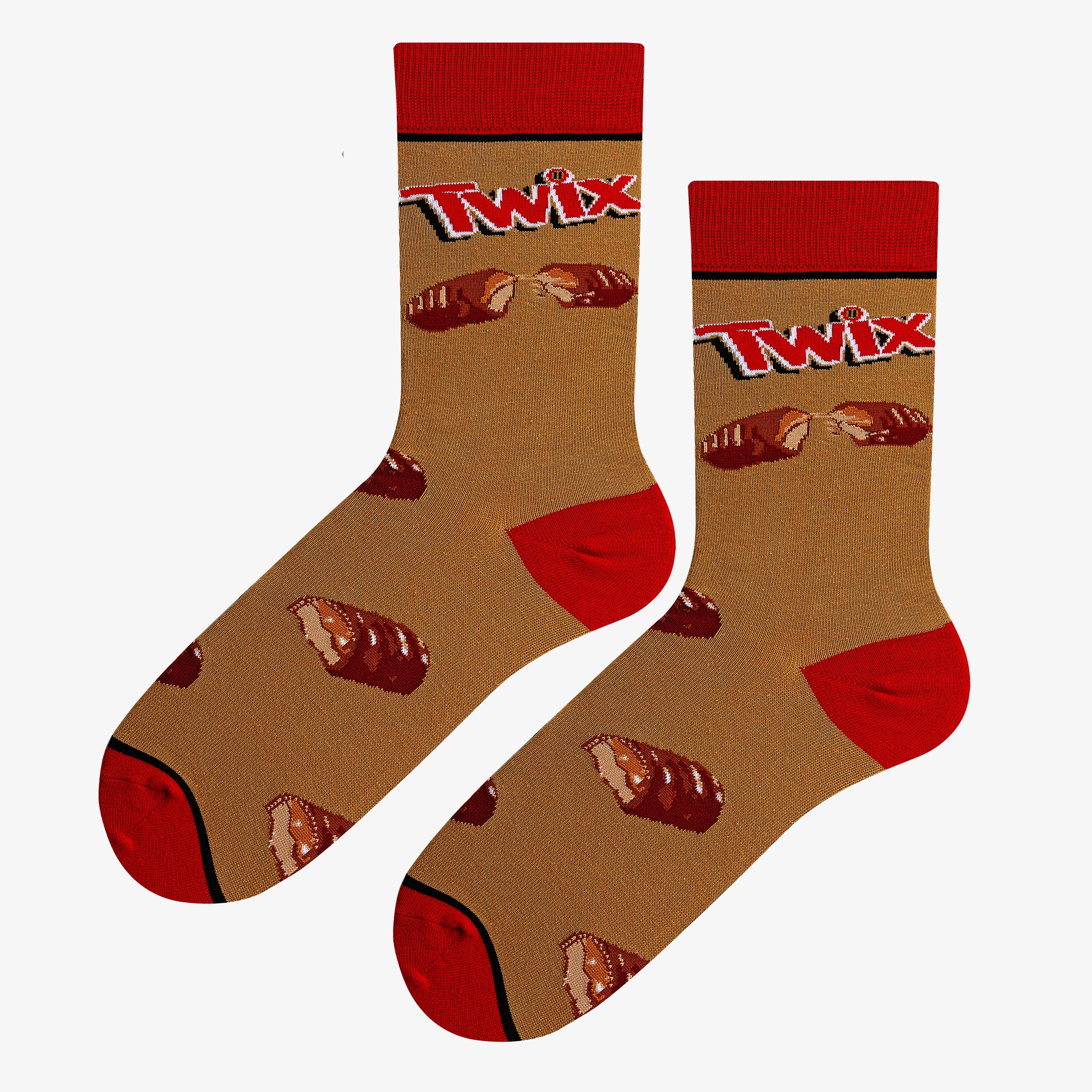 Twix Break Brown Men's Crew Socks