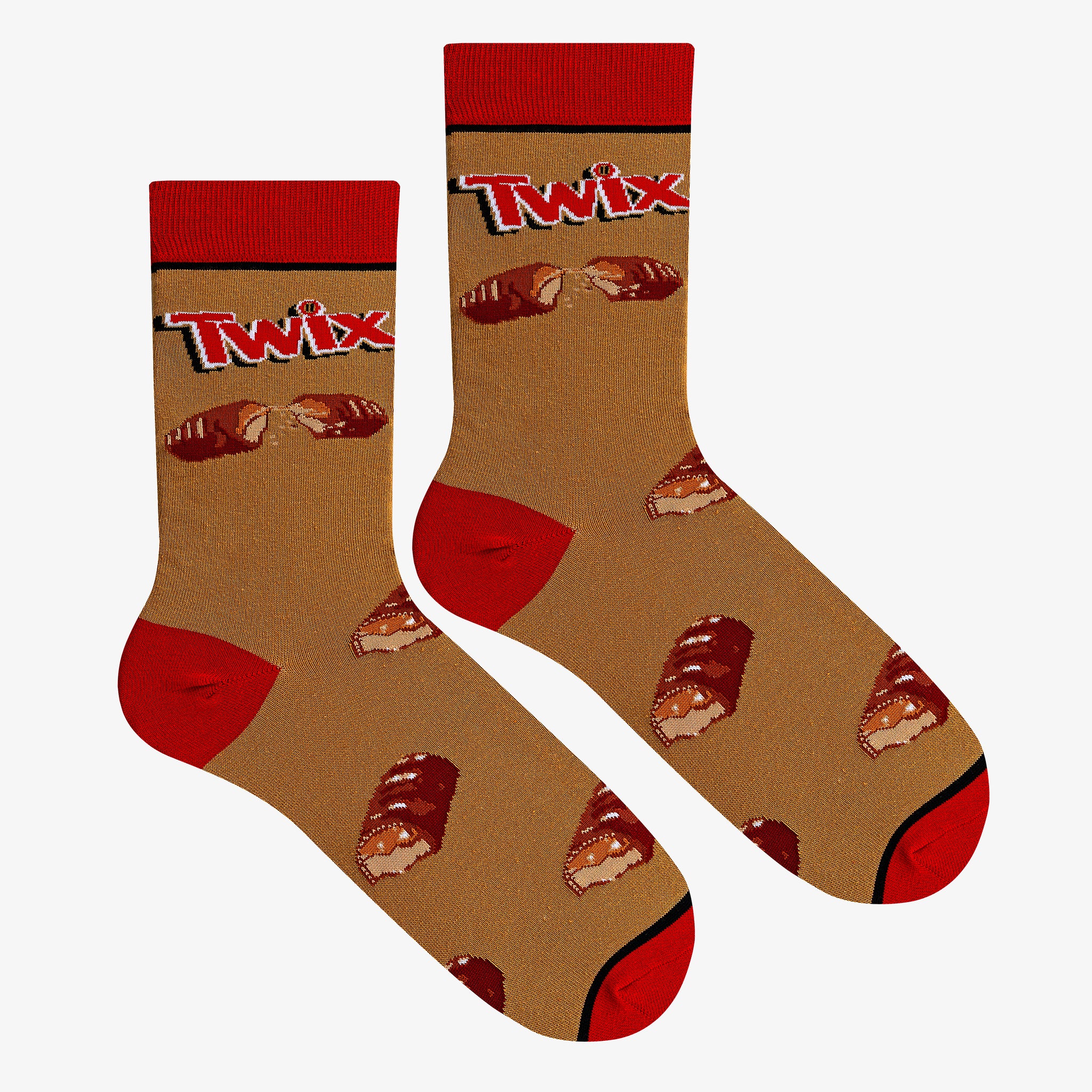 Twix Break Brown Men's Crew Socks
