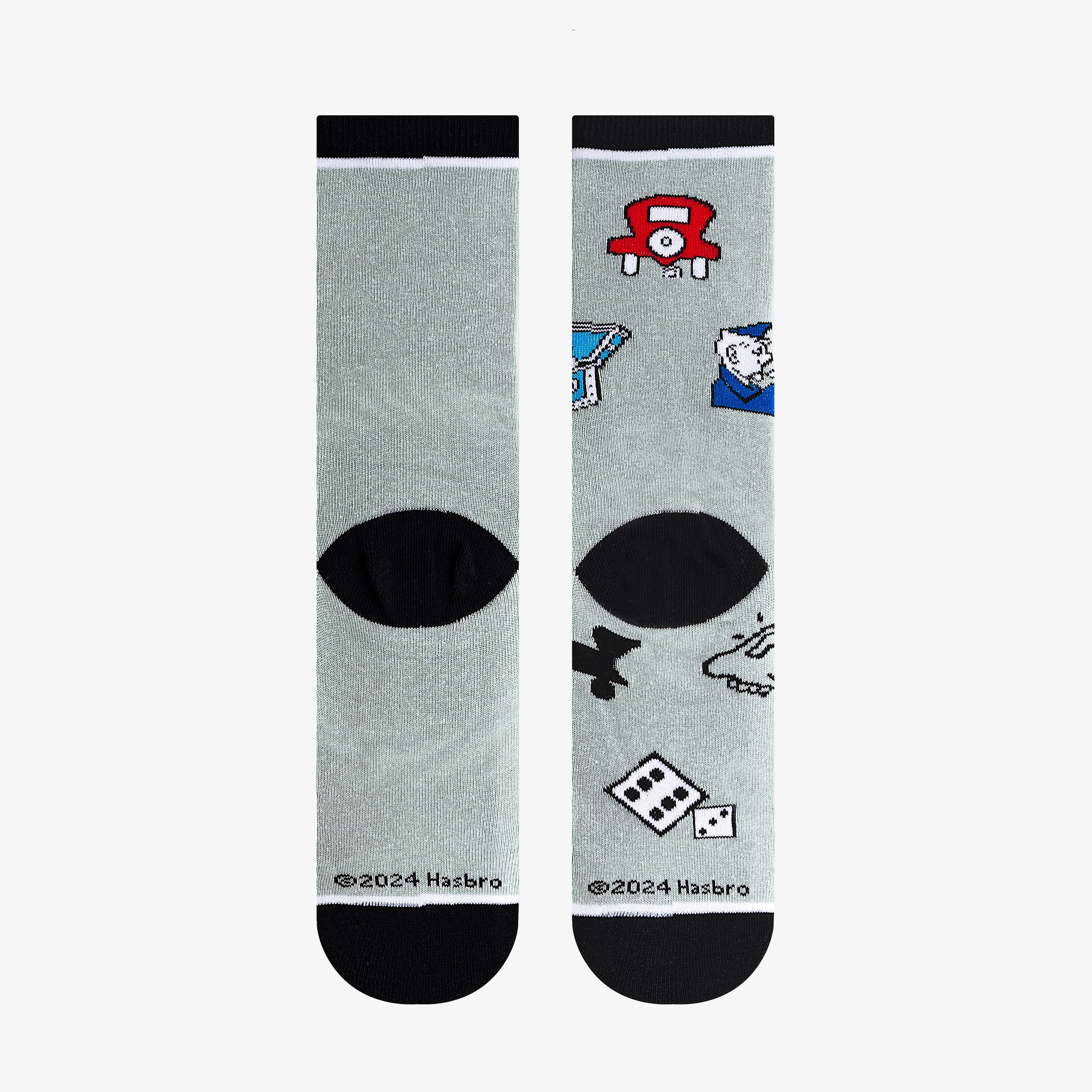 Monopoly Split Big Kids Crew Socks