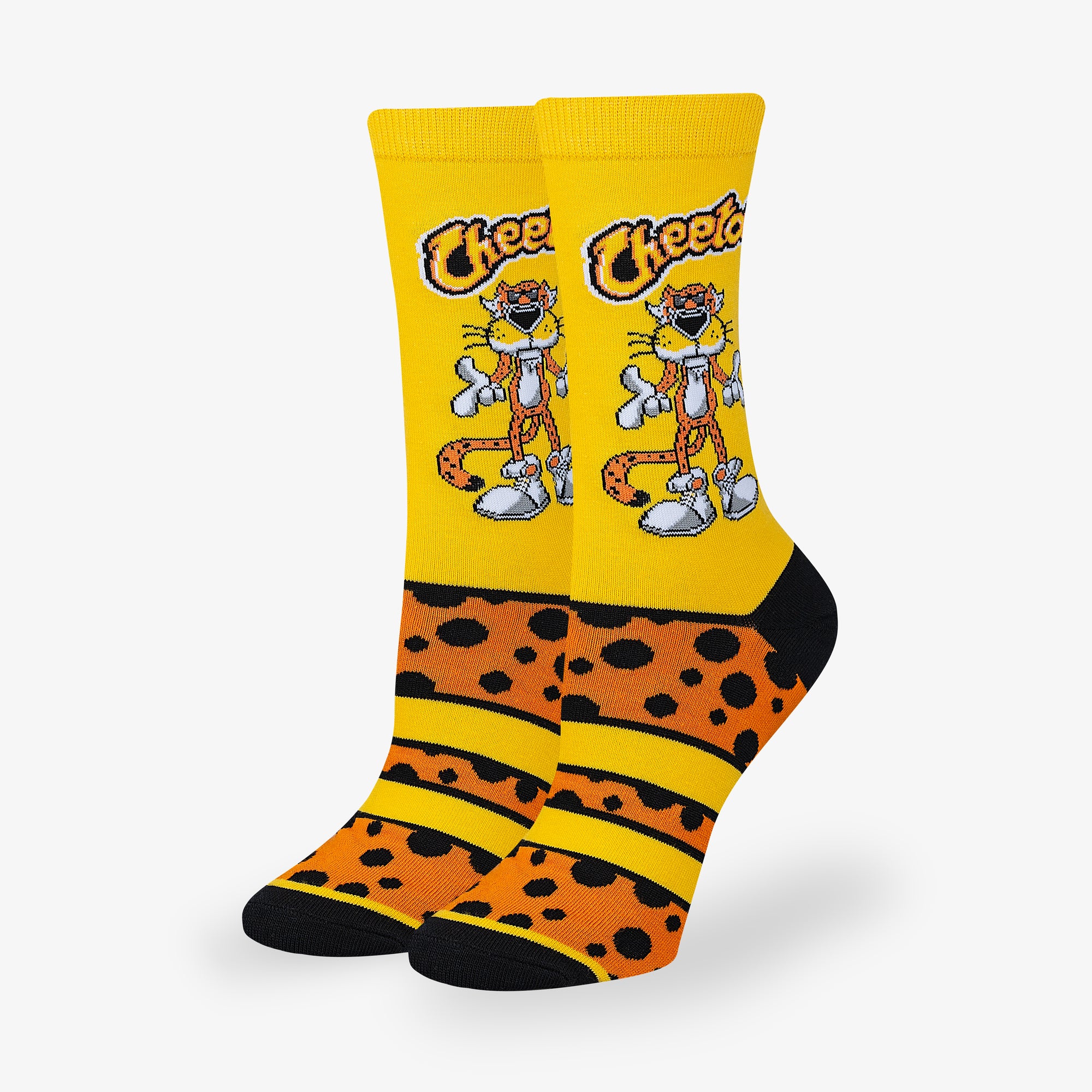 Chester Cheetah Yellow Women's Crew Socks