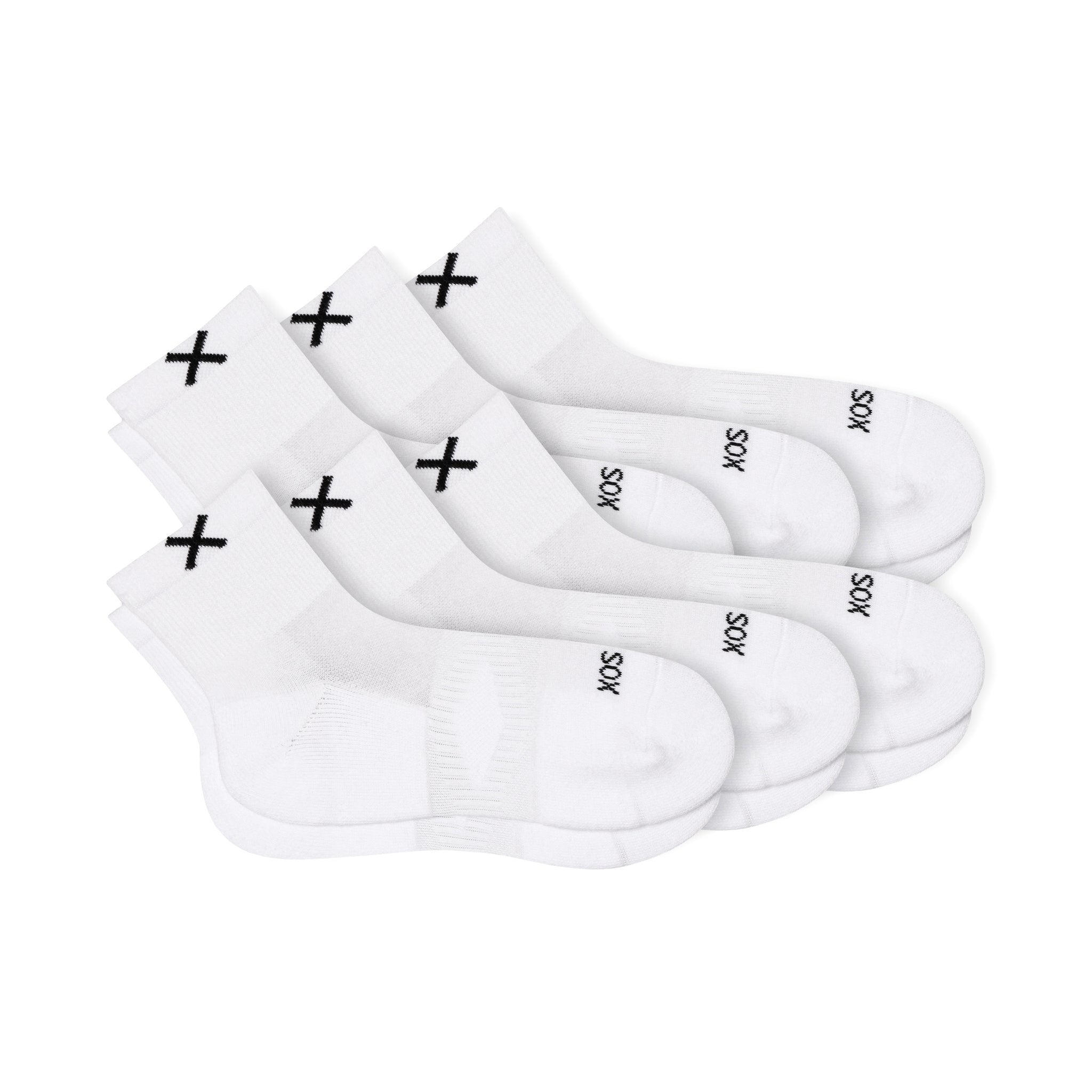 Basix Quarter Socks – 6-Pack