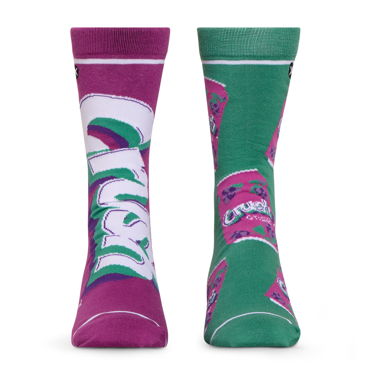 Crush Grape Split Men's Crew Socks