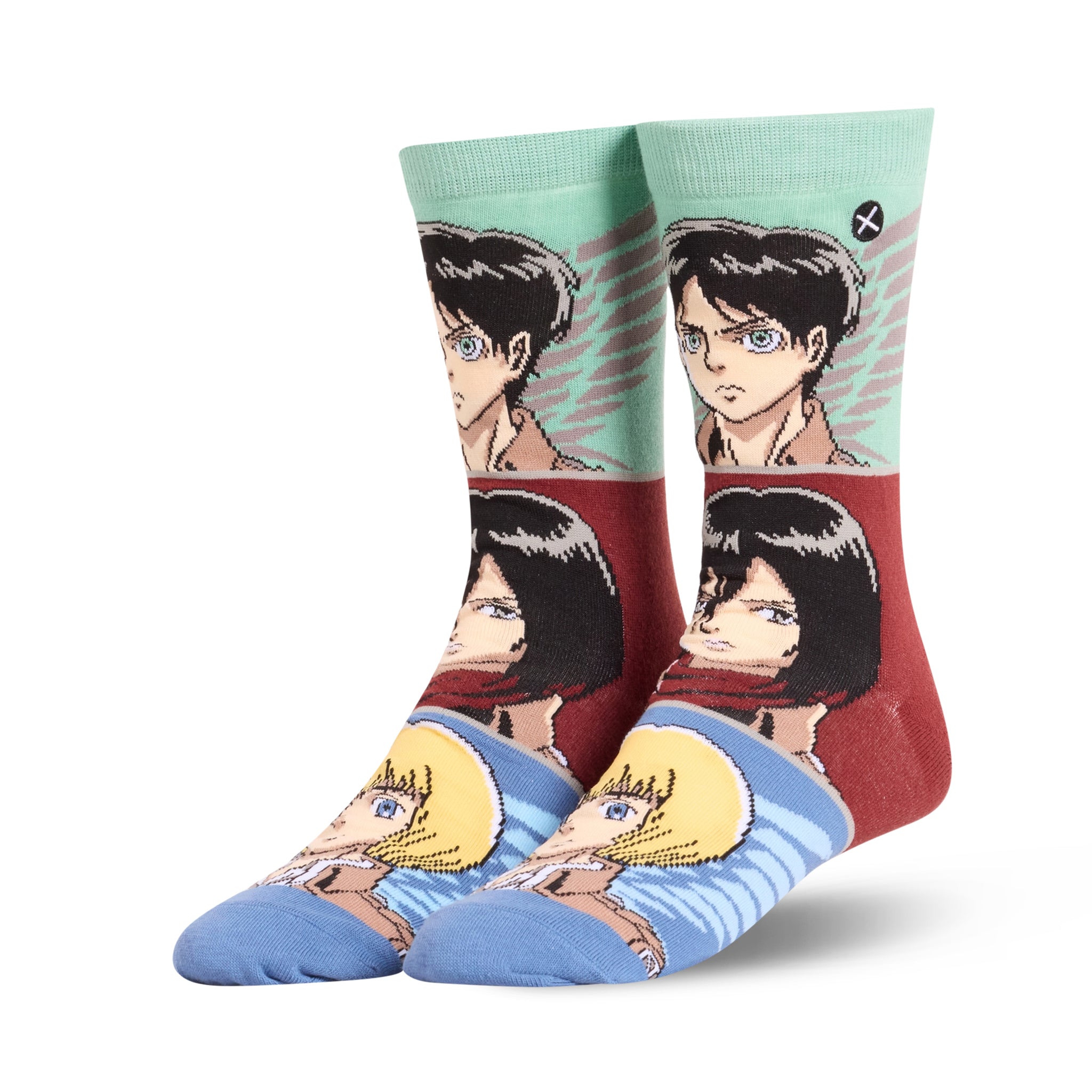 Attack On Titan Scouts Mash Up Crew Socks