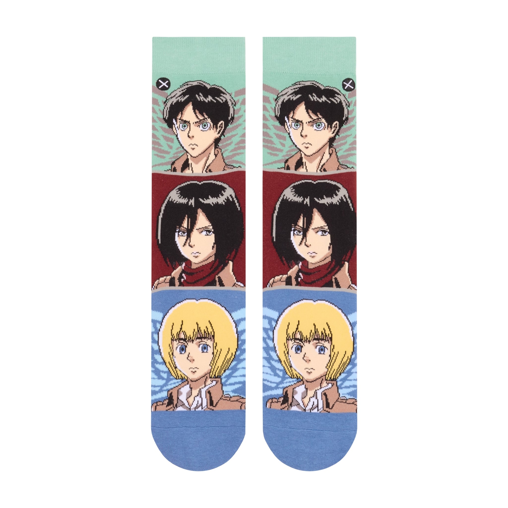 Attack On Titan Scouts Mash Up Crew Socks
