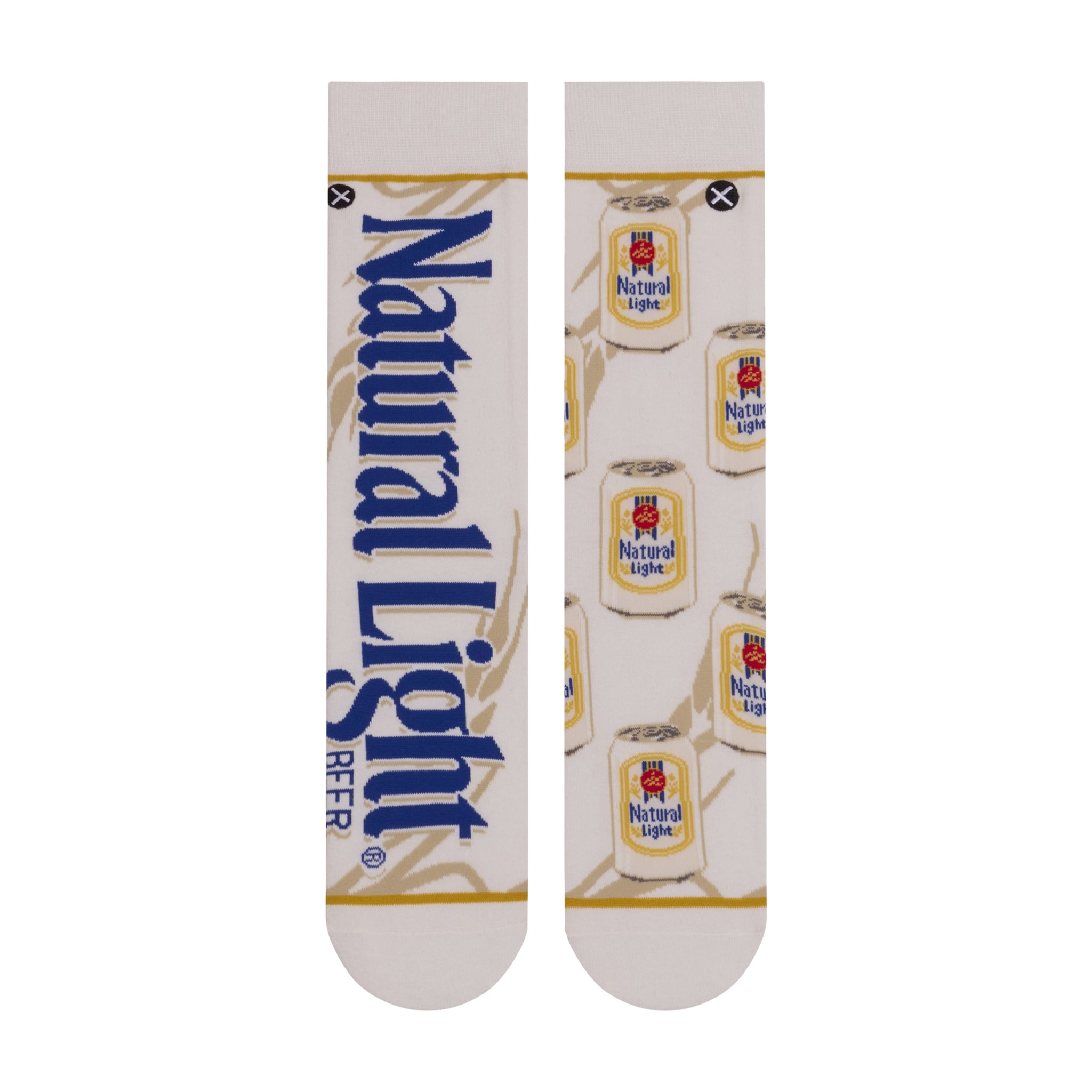 Natural Light Split Men's Crew Socks