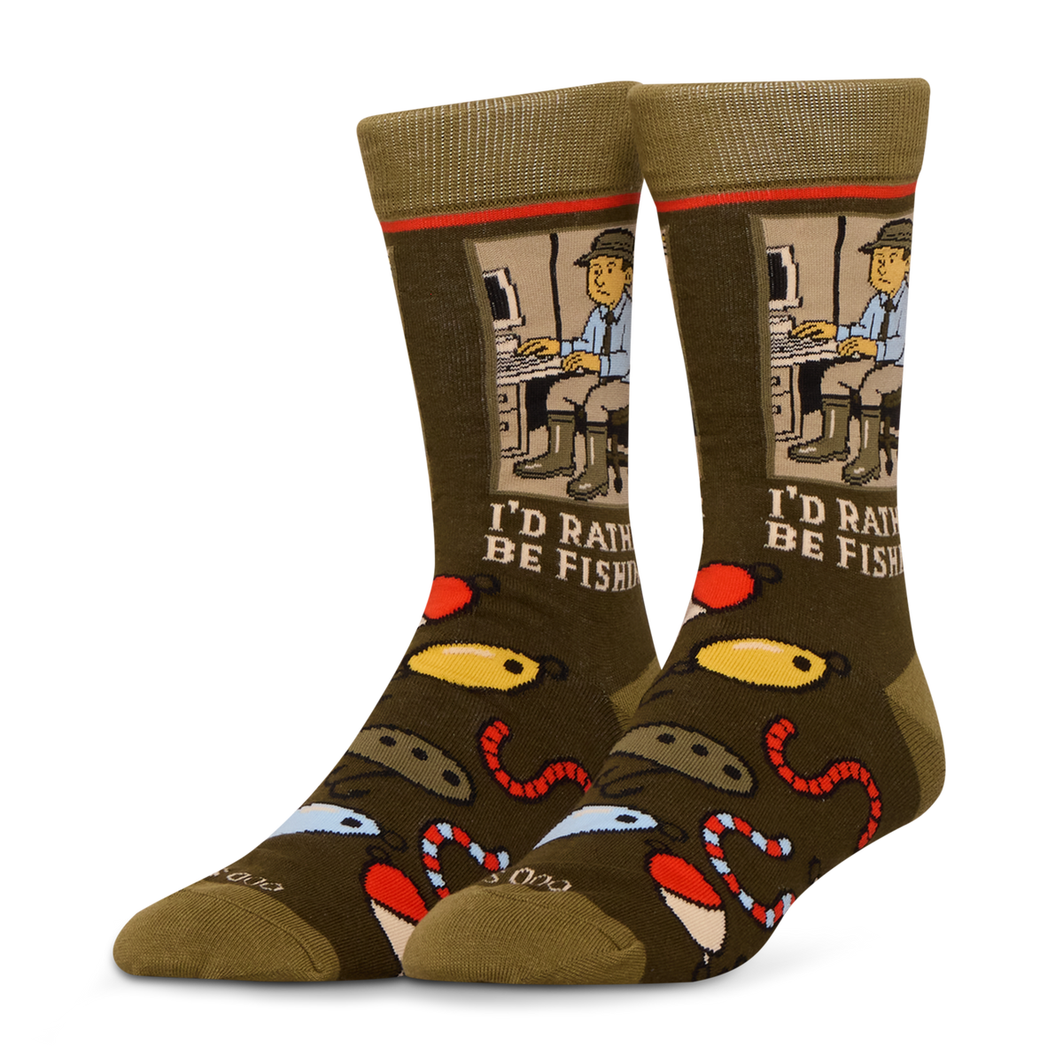 I'd Rather Be Fishing Crew Socks