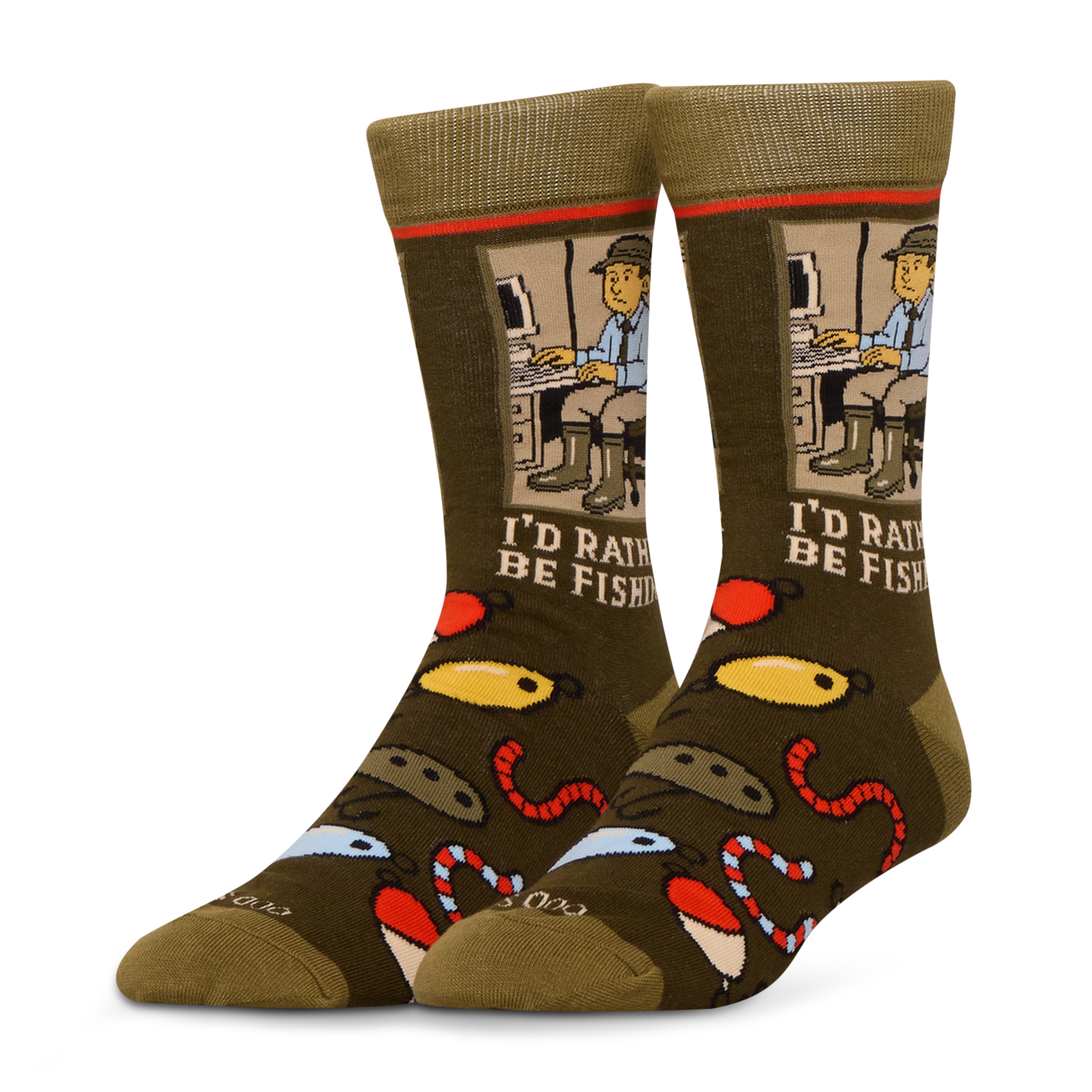 I'd Rather Be Fishing Crew Socks