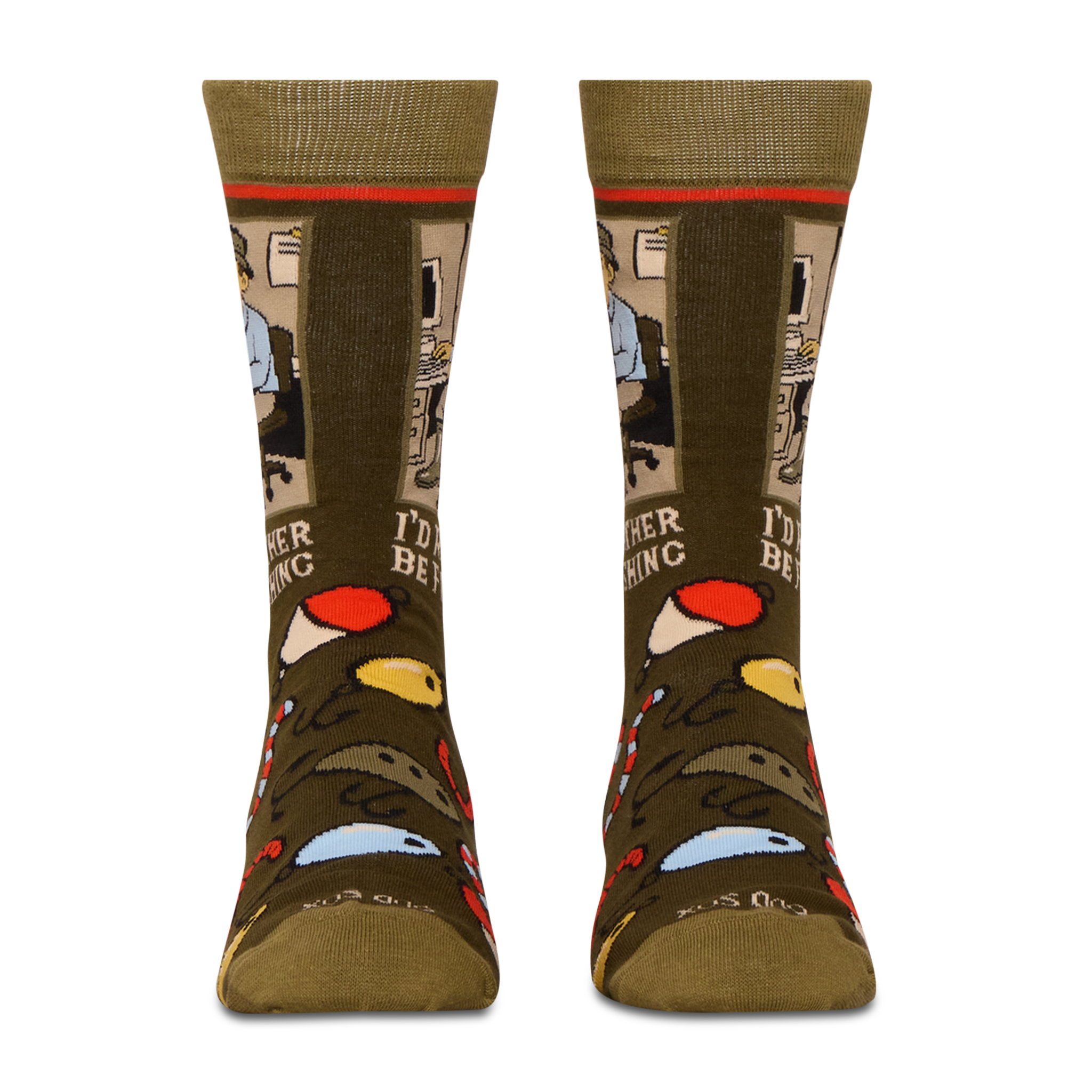 I'd Rather Be Fishing Crew Socks