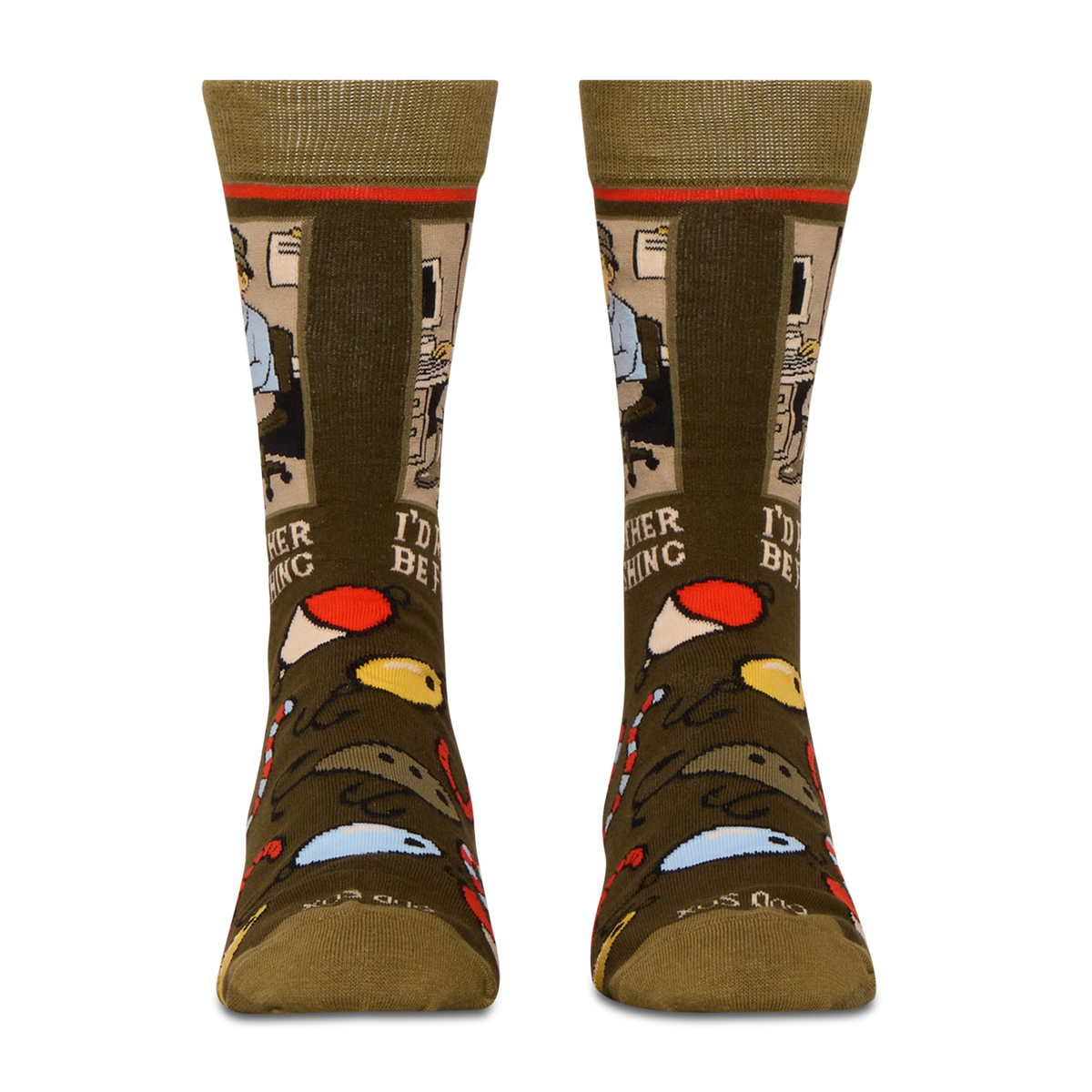 I'd Rather Be Fishing Crew Socks