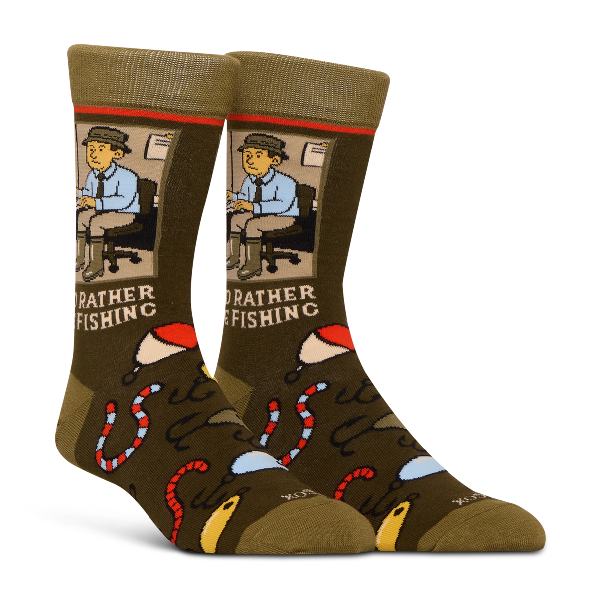 I'd Rather Be Fishing Crew Socks