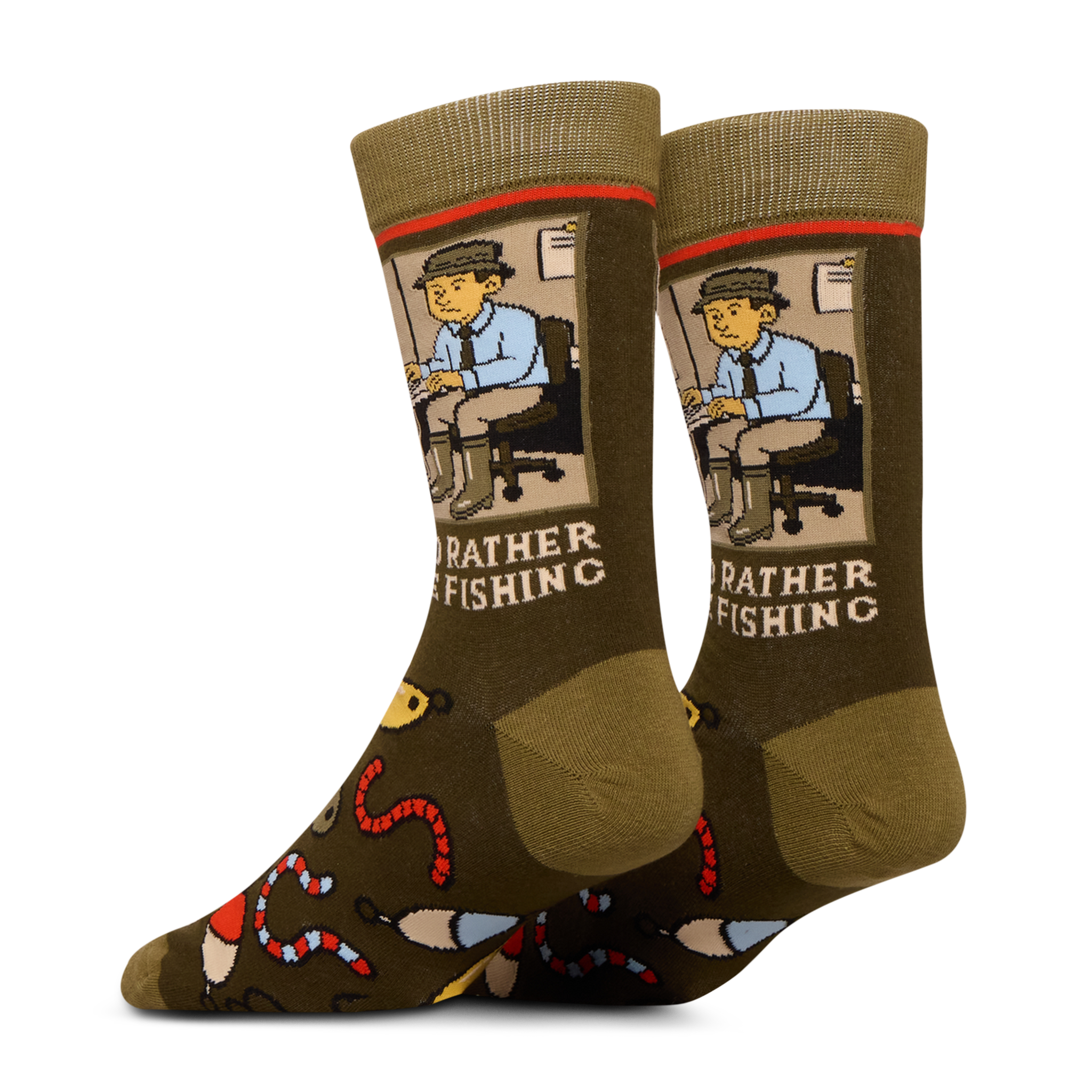 I'd Rather Be Fishing Crew Socks