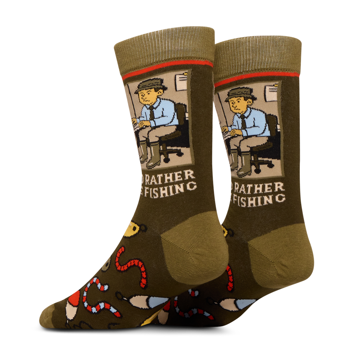 I'd Rather Be Fishing Crew Socks